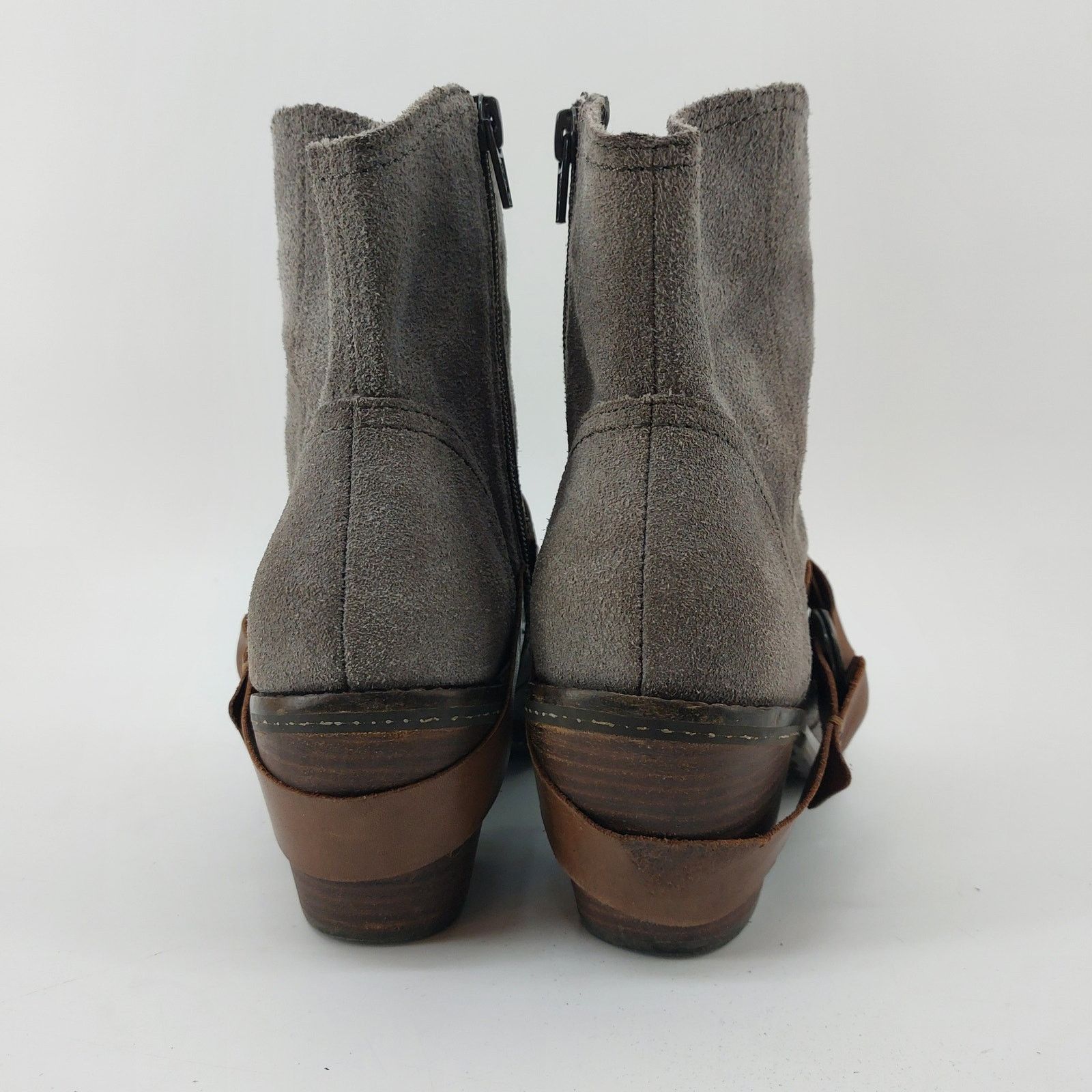 Other OTBT Bedford Sz 8M Gray Suede Leather Boots Ankle Bootie Size US 8 / IT 38 - 6 Thumbnail