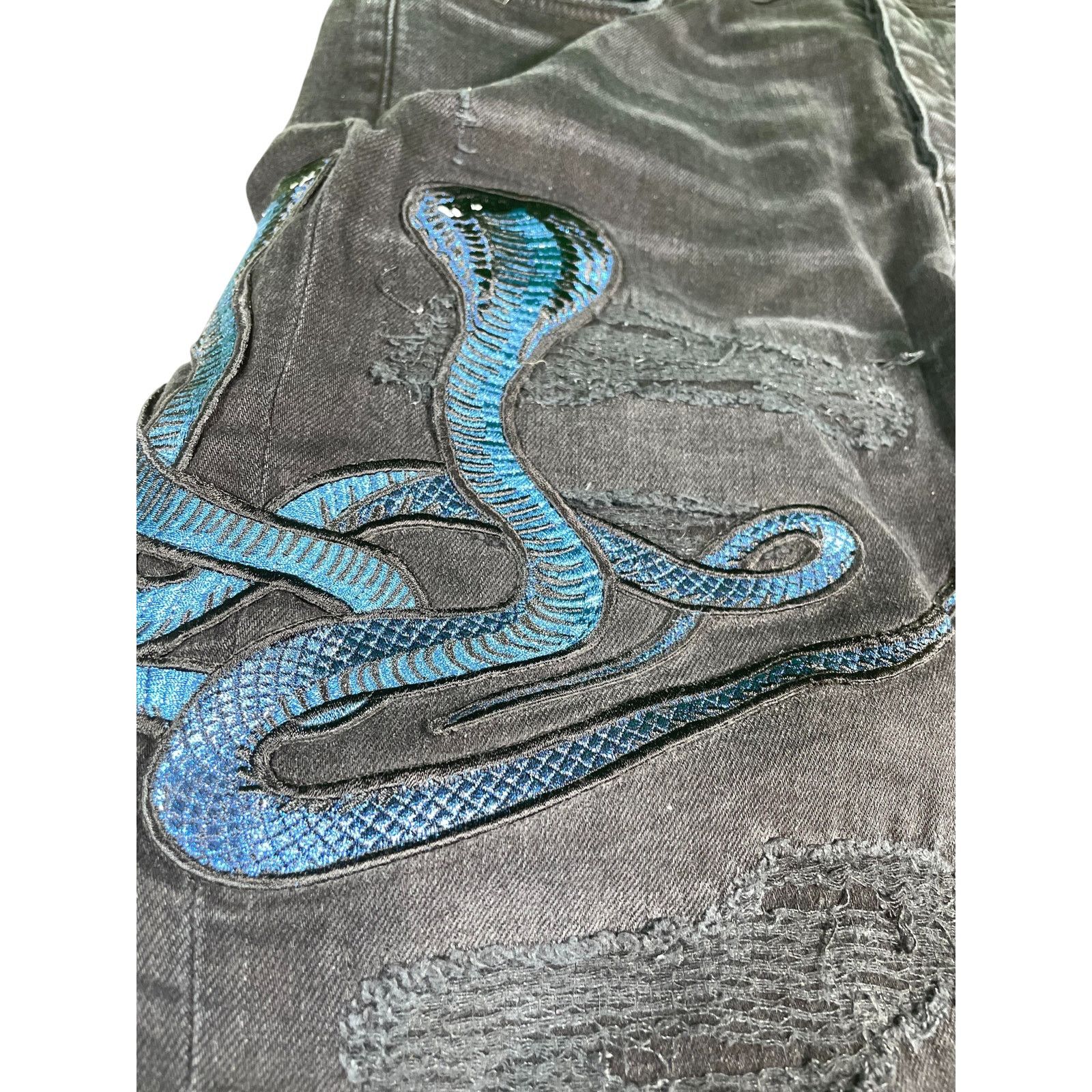 Amiri Amiri Cobra Black & Blue Jeans Size US 36 / EU 52 - 2 Thumbnail