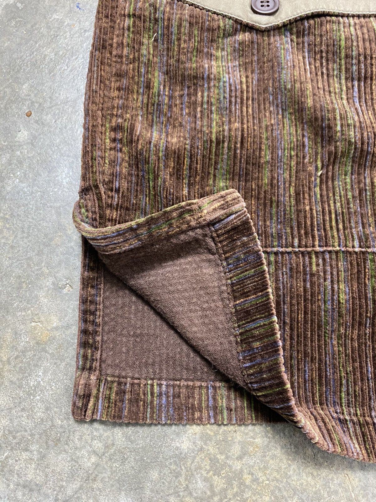 Lancel Vintage 90s Lancel Corduroy Buttons Jacket Size L / US 10 / IT 46 - 11 Thumbnail