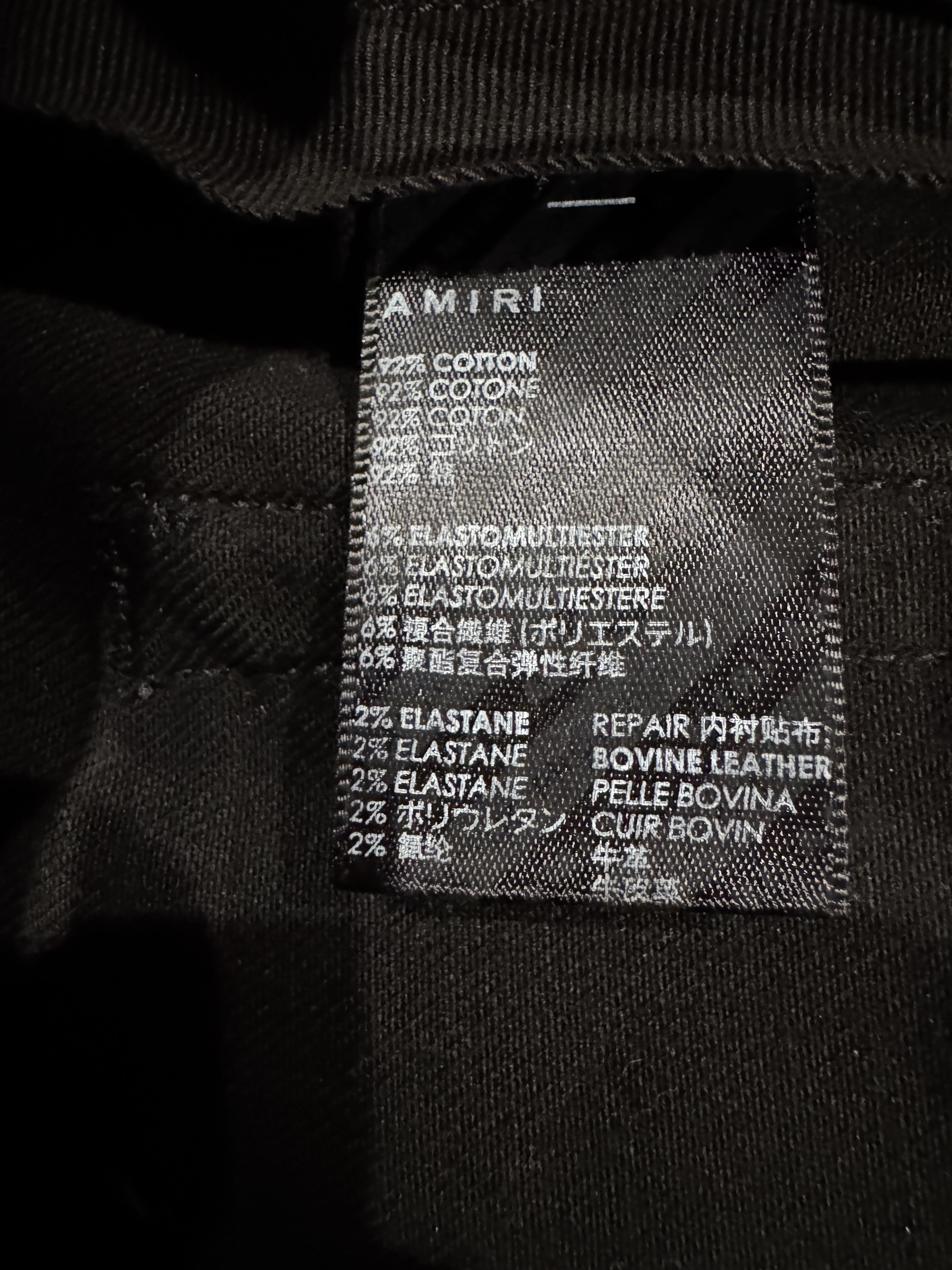 Amiri AMIRI WAXED BLACK JEANS SIZE 33 Size US 33 - 8 Thumbnail
