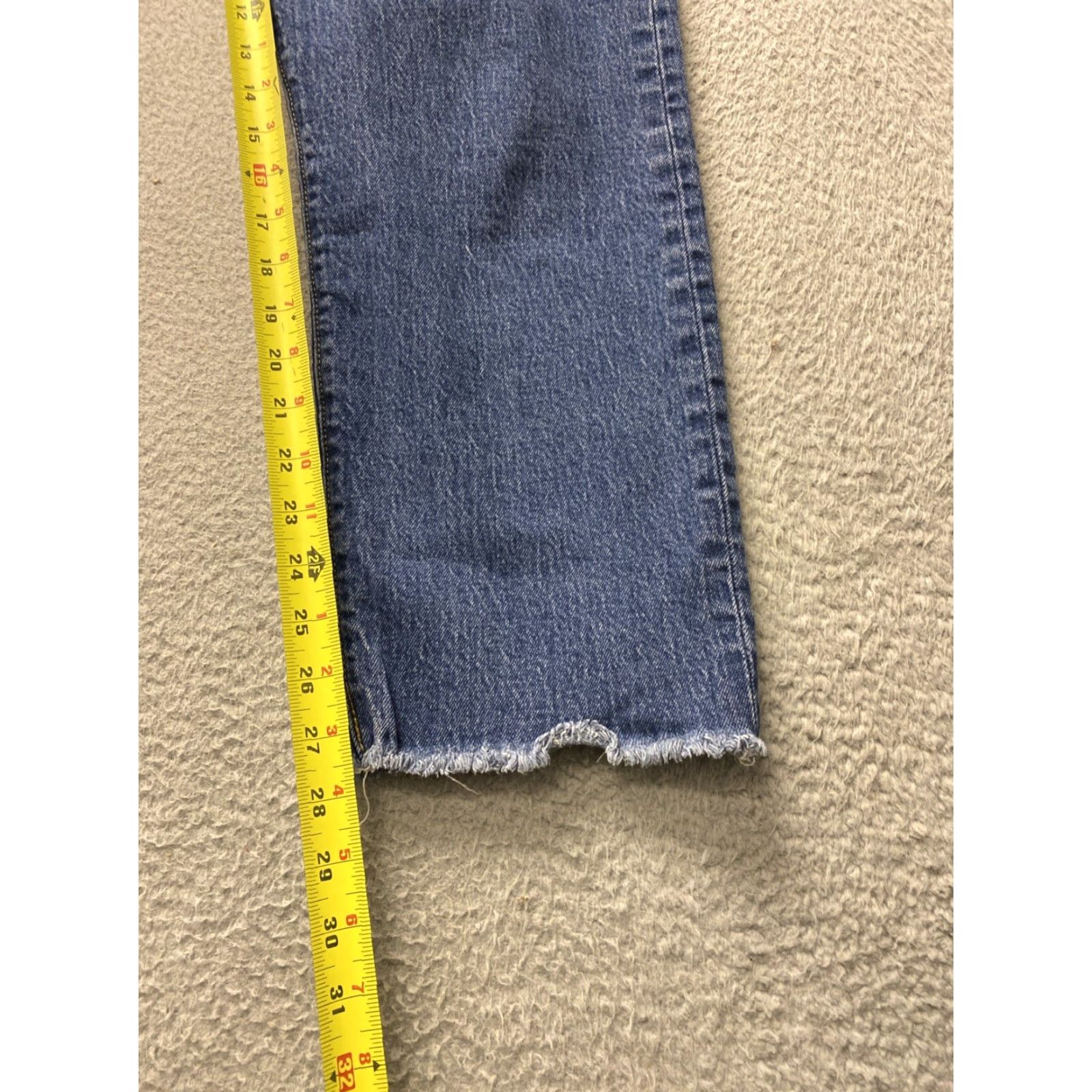 Levi's LEVI'S 502 Jeans Men’s 33x27 Blue Denim Raw Hem Big E 5-Pocket Regular Rise Mid Vintage: No (Note: Vintage field is No per specs) Size US 33 - 7 Thumbnail