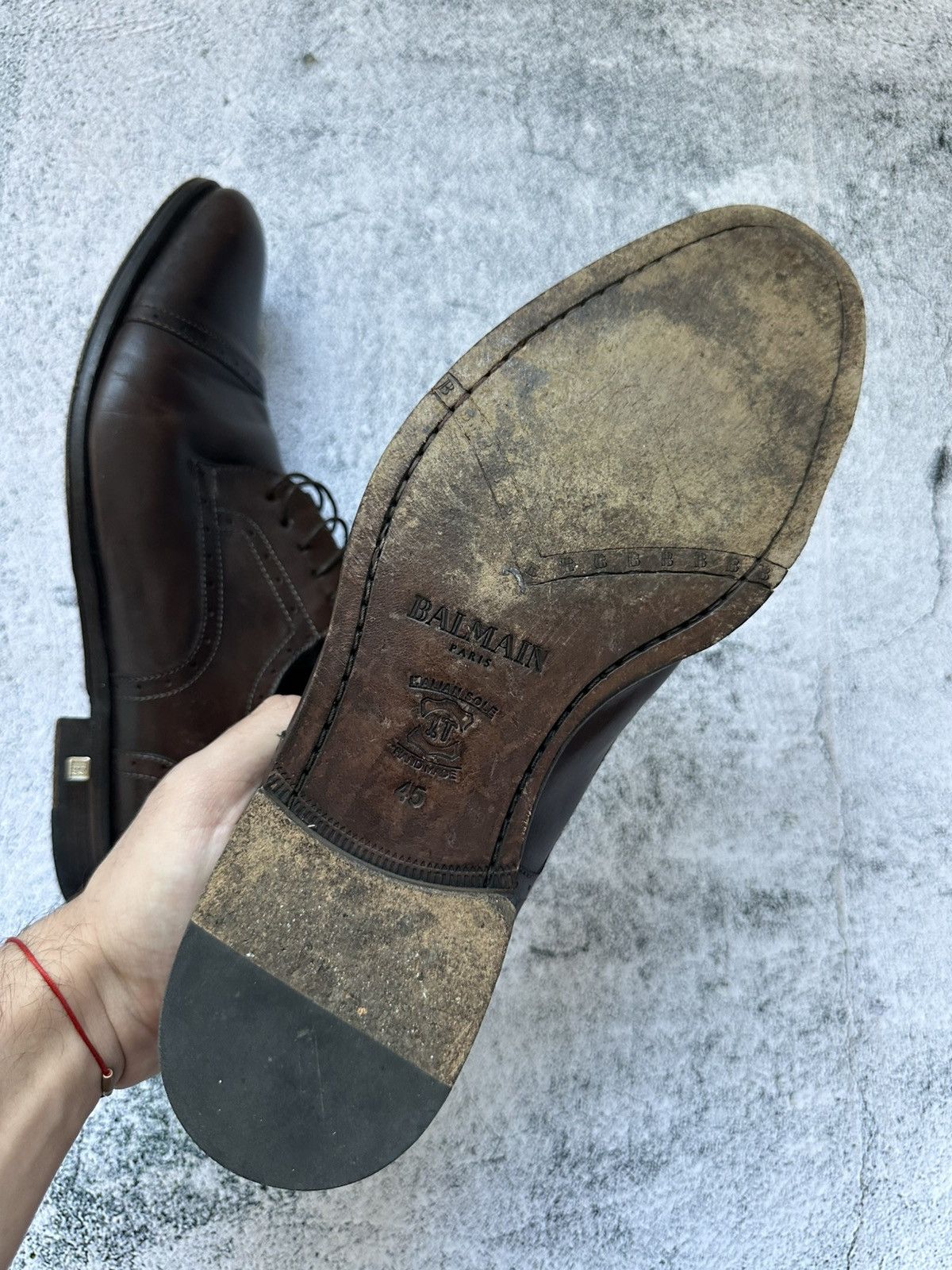Balmain Balmain Leather Classic Shoes Brown 45 EU Size US 11.5 / EU 44-45 - 8 Thumbnail