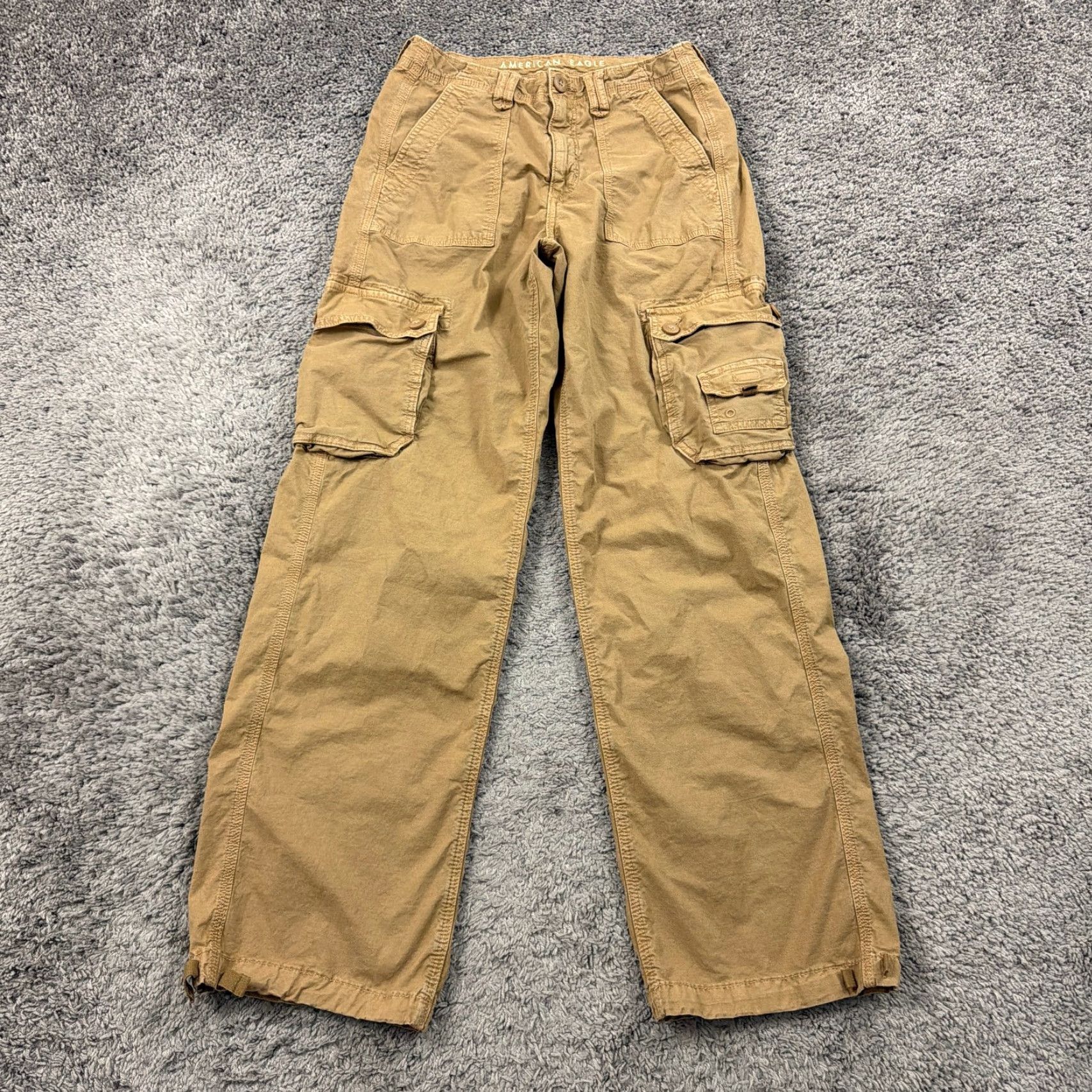 American Eagle Outfitters American Eagle Outfitters Pants Womens 4 Brown Jogger Cargo Mid Rise Ankle Tie 26x31 Size 27" / US 4 / IT 40 - 2 Thumbnail