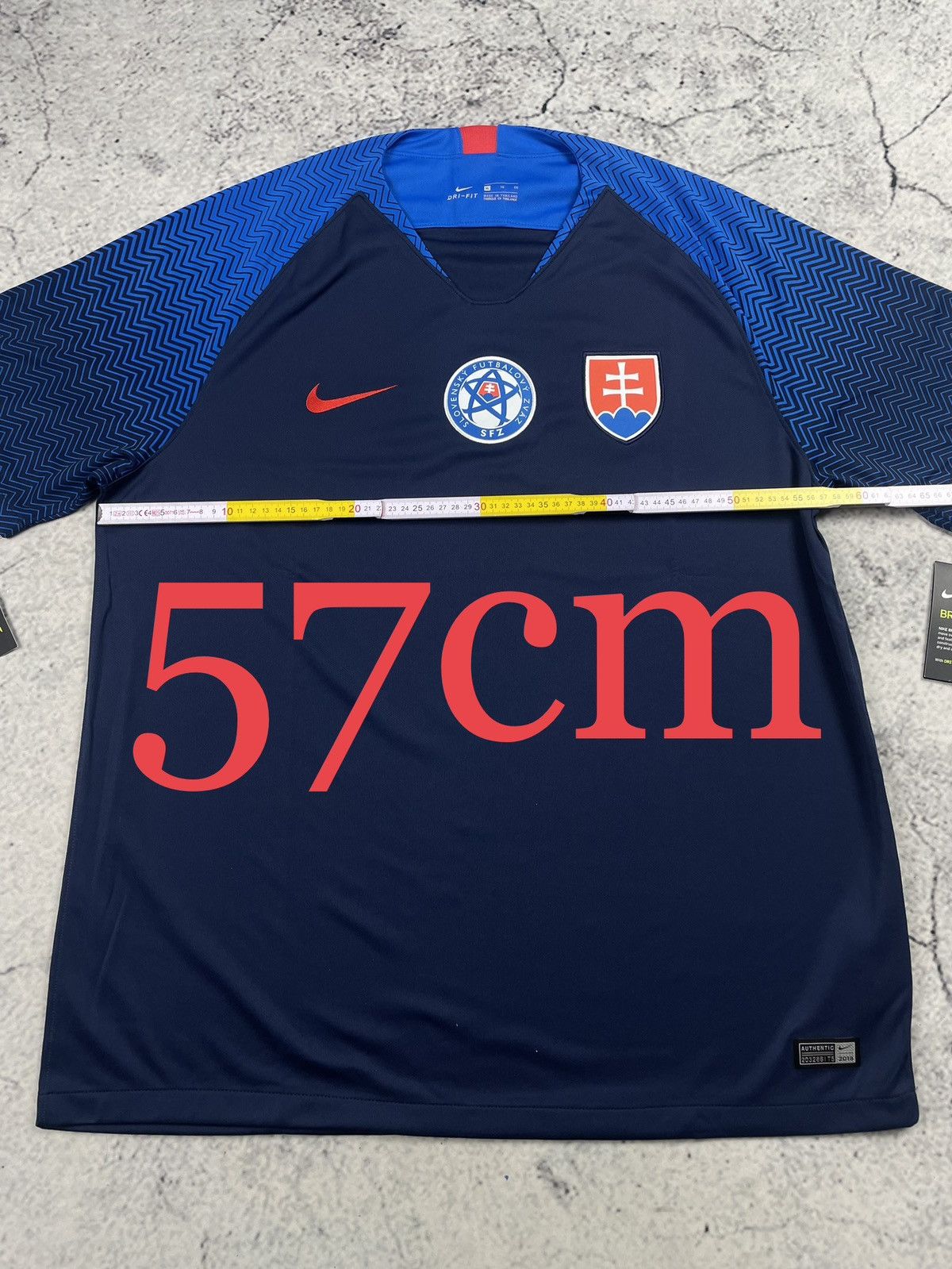 Nike Nike XL 2018 Slovakia Home Jersey Navy Original Football Size US XL / EU 56 / 4 - 5 Thumbnail