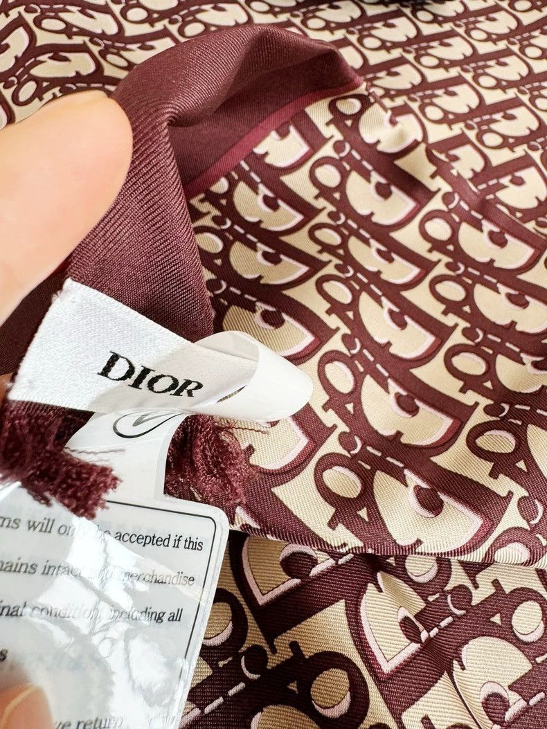 Dior Dior Silk Scarf With Logo Design-2505 Size ONE SIZE - 4 Thumbnail