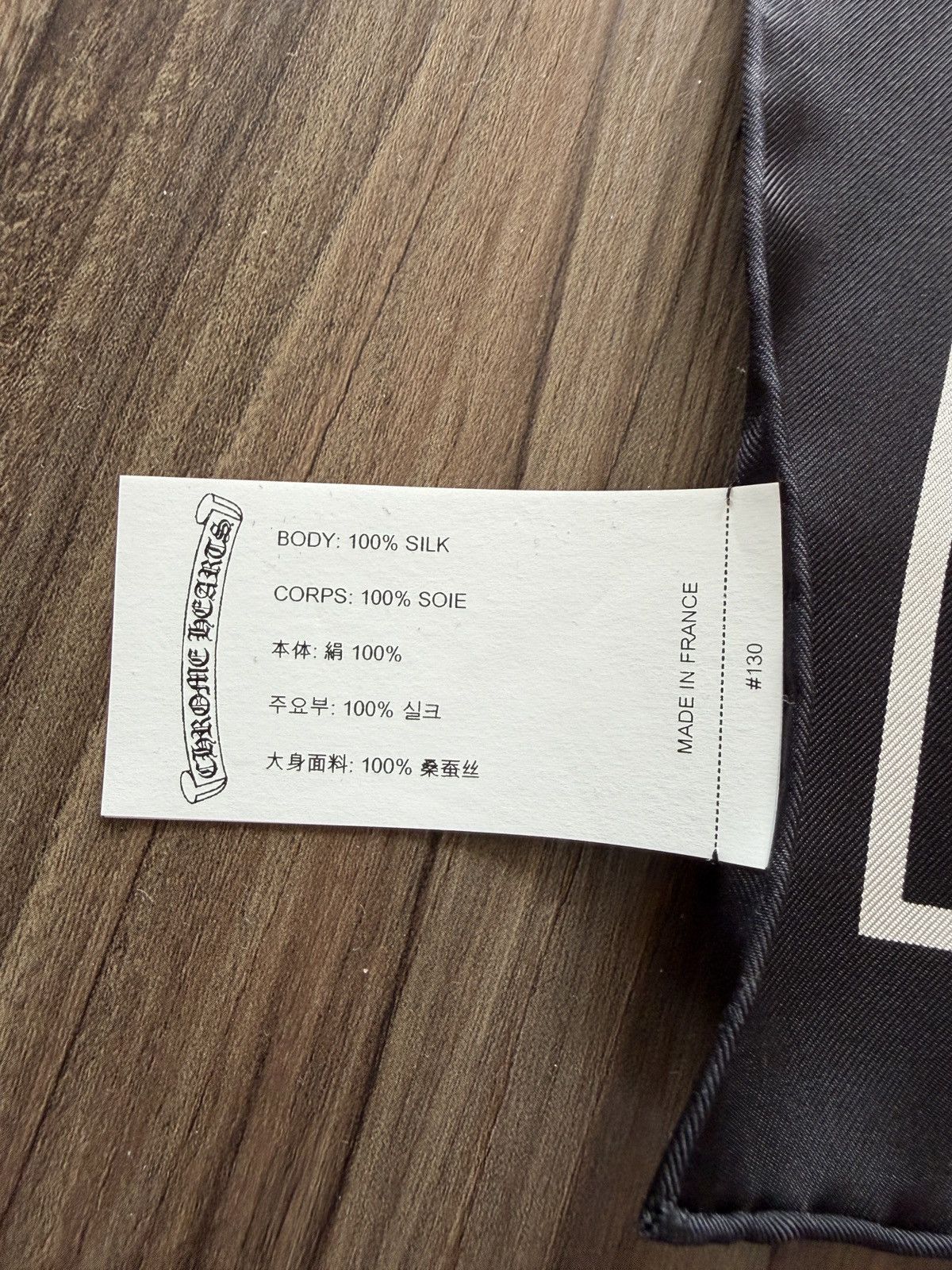Chrome Hearts Chrome Hearts +CH FU+ All Over Print Silk Scarf Size ONE SIZE - 4 Thumbnail