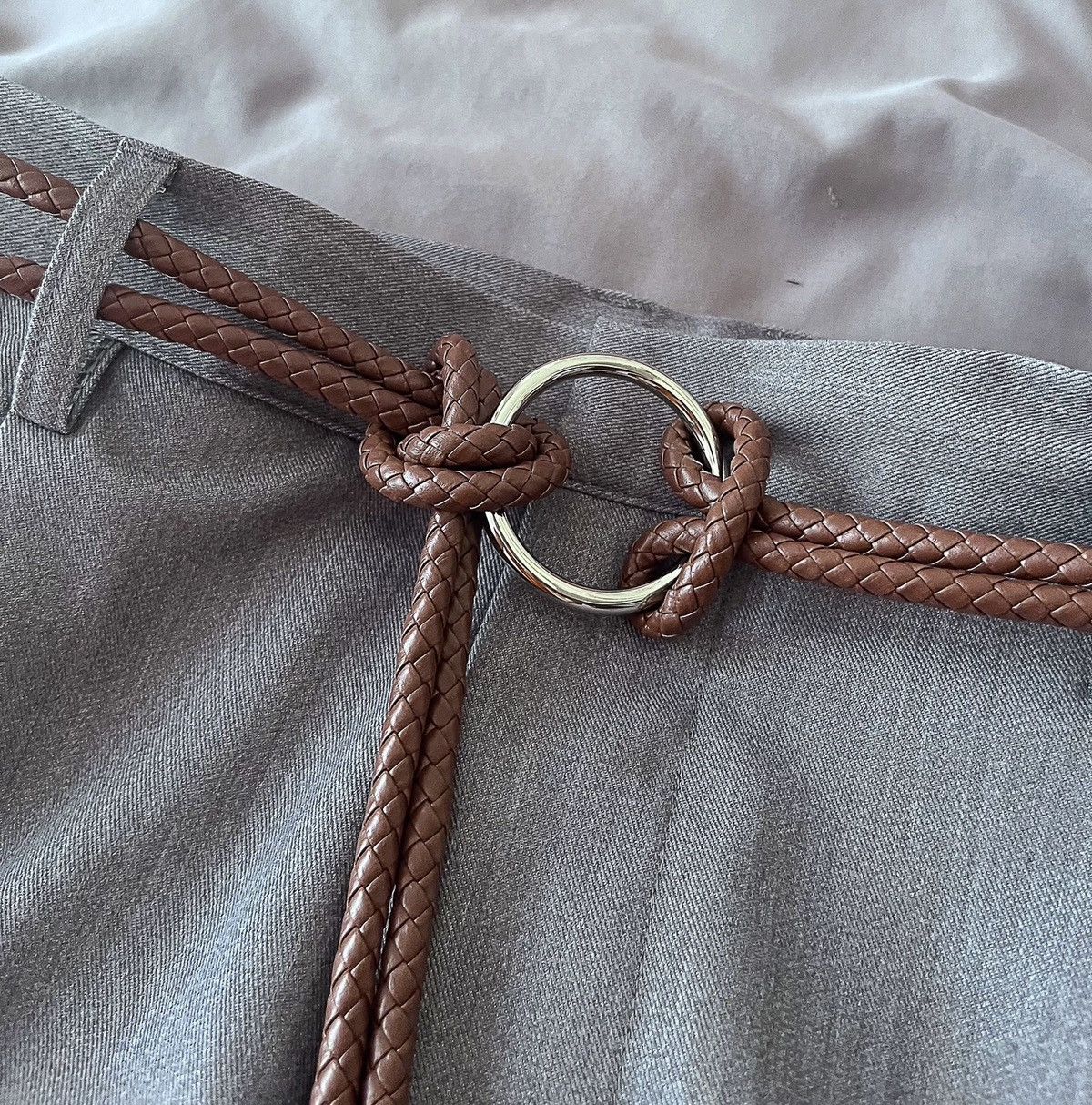Japanese Brand × Vintage Cleanfit retro o-ring buckle woven rope belt aesthetic Size ONE SIZE - 4 Thumbnail