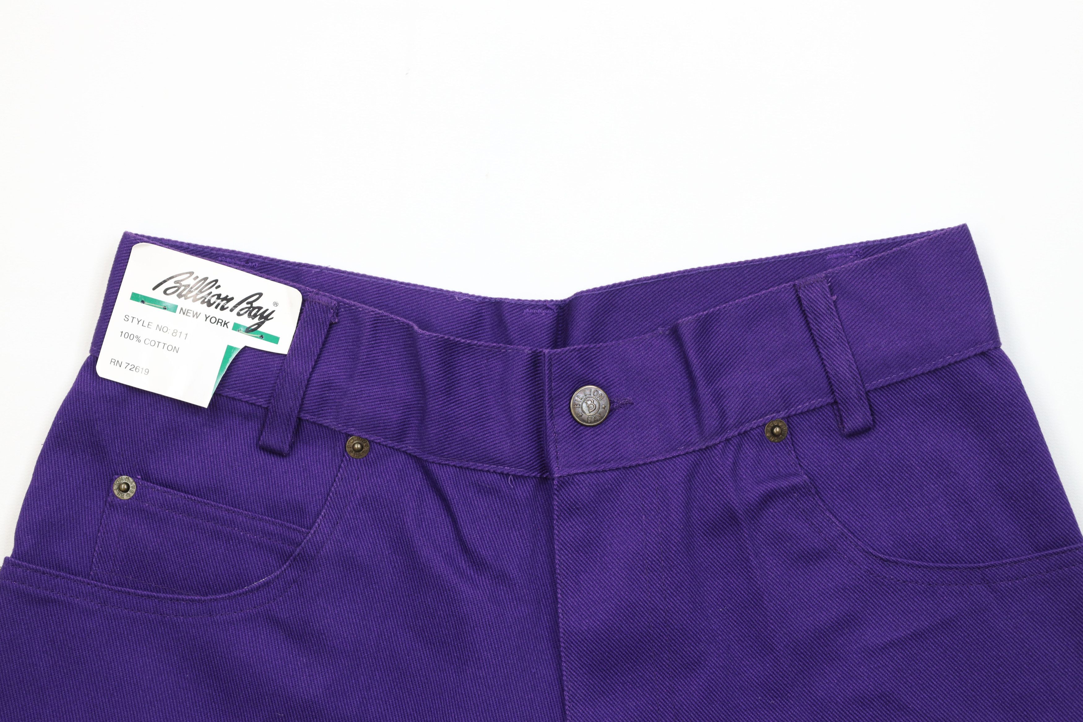 Vintage Deadstock Vintage 90s Streetwear Denim Jean Shorts Purple Size US 30 / EU 46 - 2 Thumbnail