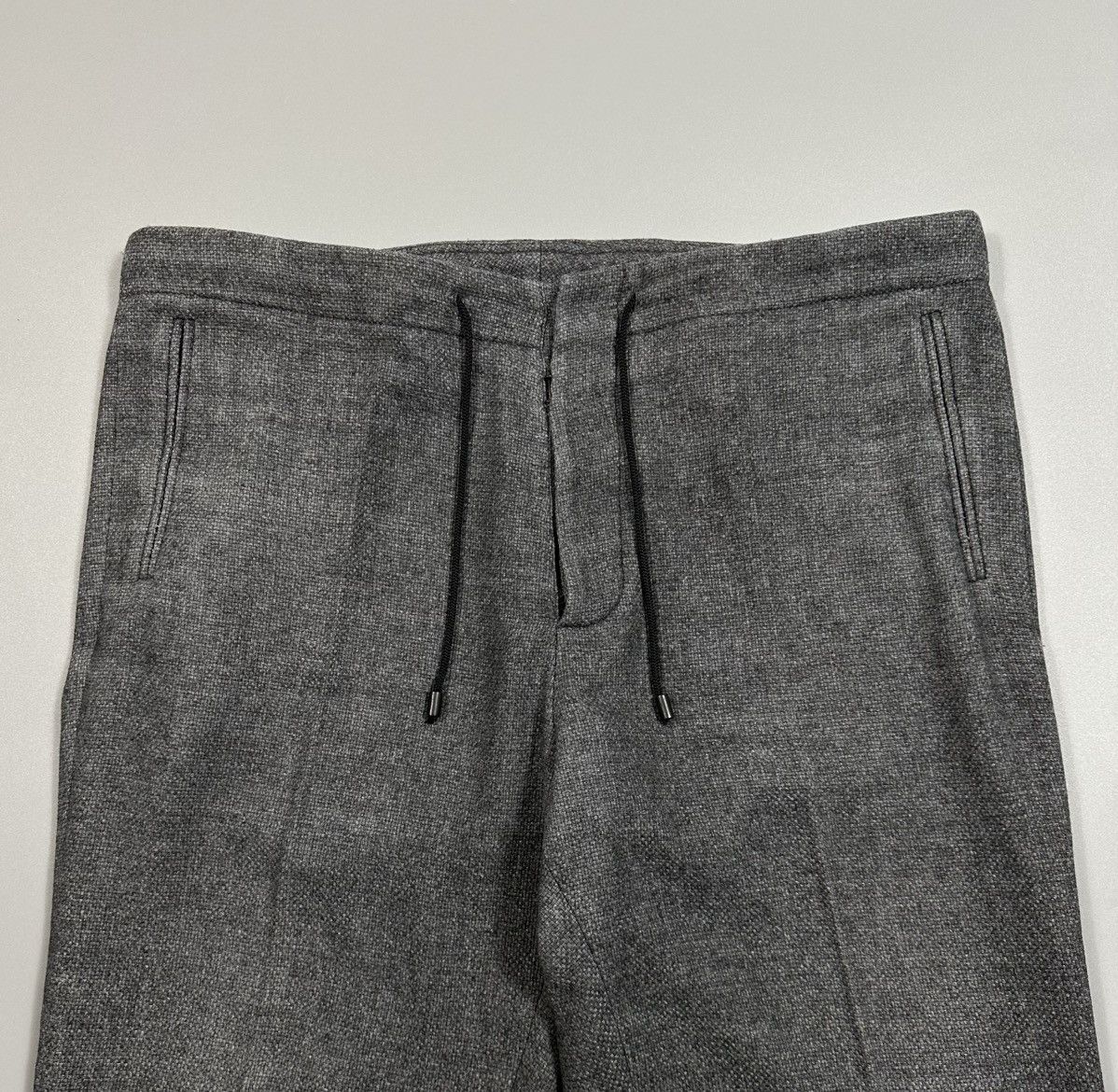 Maison Margiela Maison Margiela Textured Wool-Blend Drawstring Trousers Size US 34 / EU 50 - 3 Thumbnail