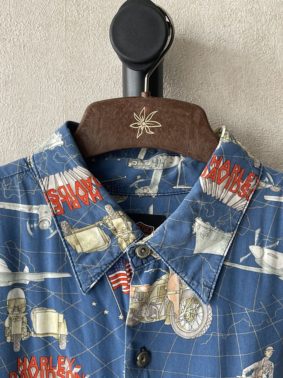 Harley Davidson 90s Harley Davidson Moto Tori Richard Hawaiian Shirt USA Size US L / EU 52-54 / 3 - 5 Thumbnail
