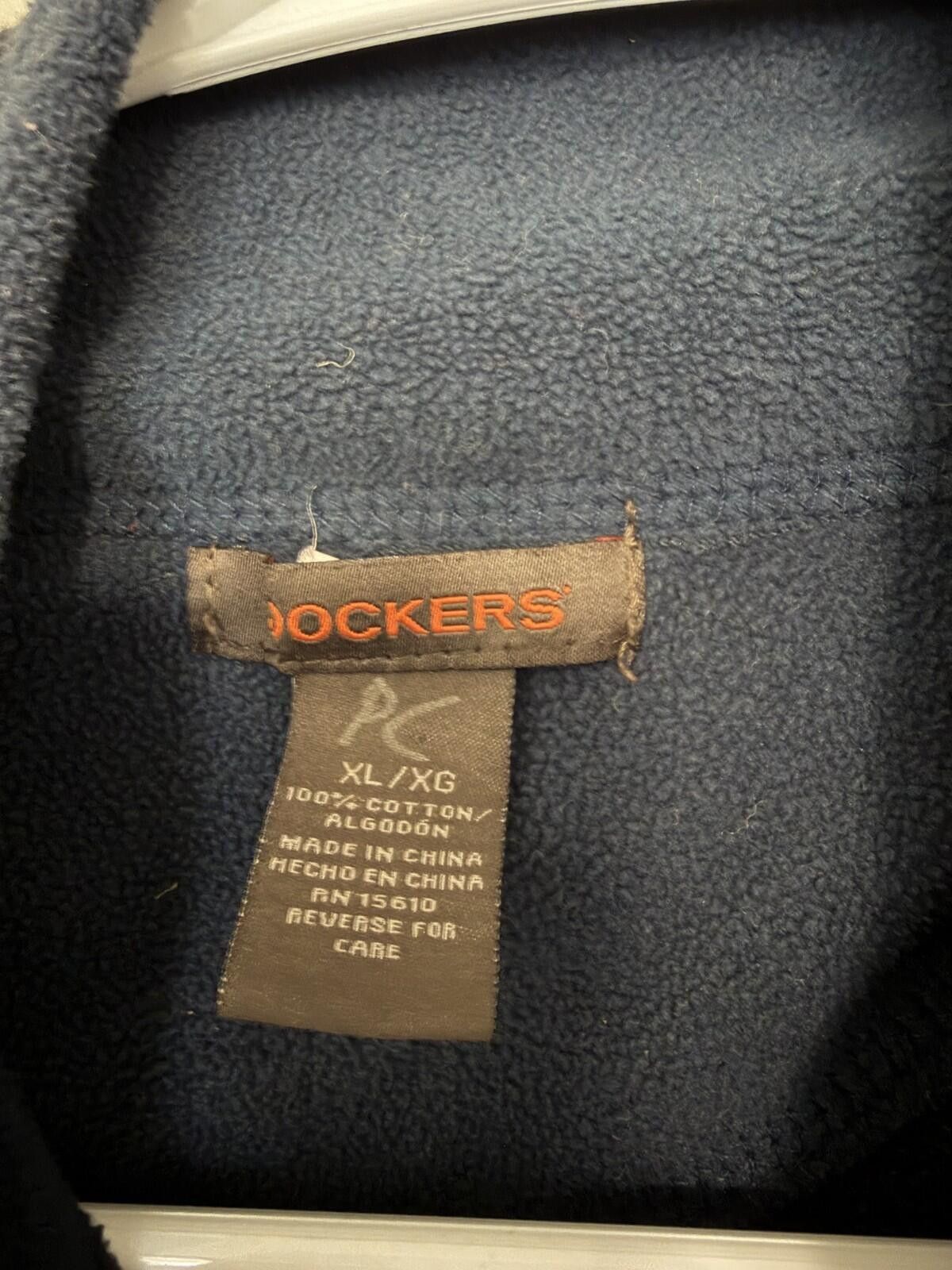 Dockers Dockers Navy Blue Quarter Zip Cotton Sweater Mens XL Size US XL / EU 56 / 4 - 2 Thumbnail