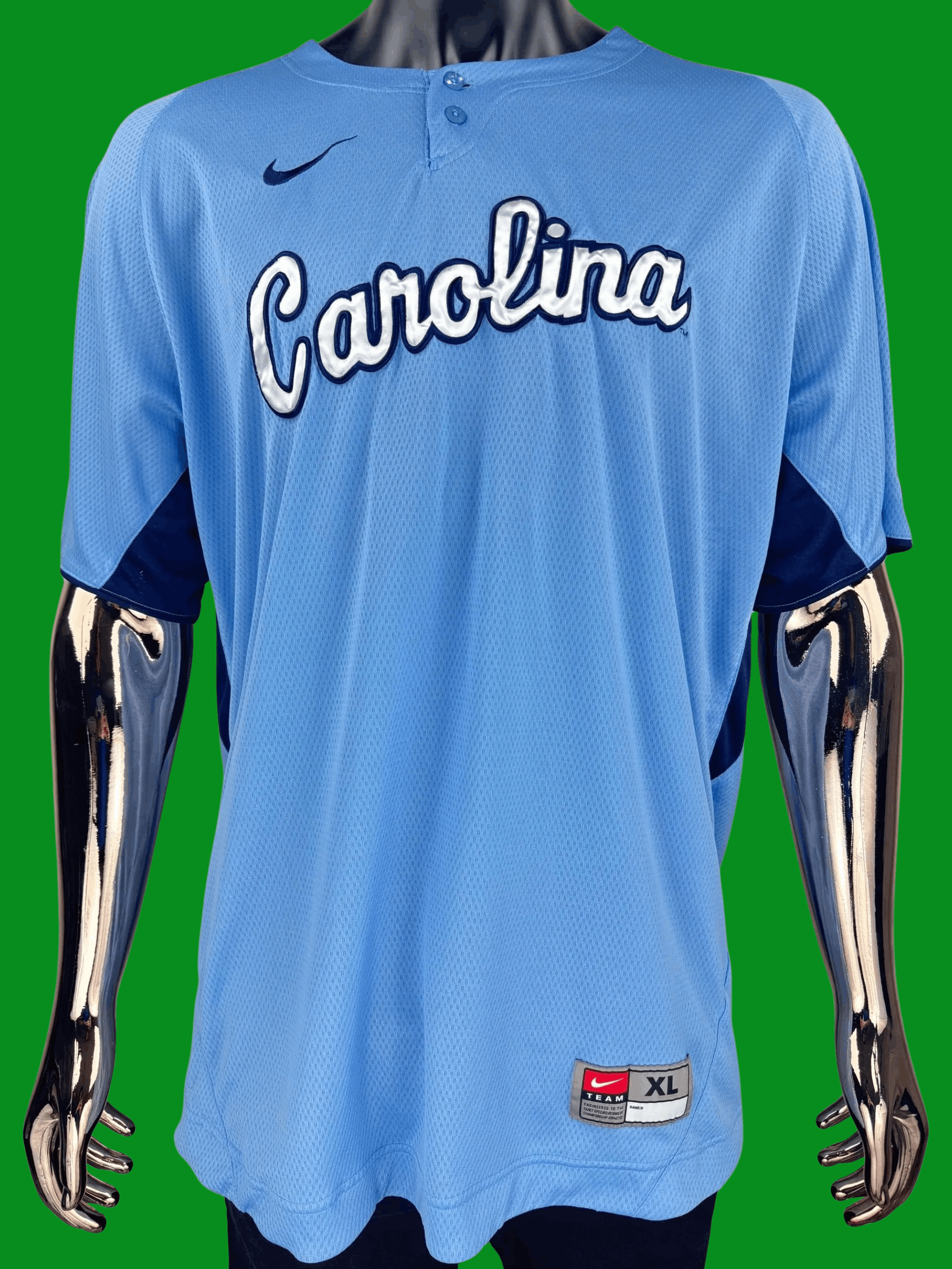 Nike VTG UNC Stitched Nike Dri-Fit Baseball Jersey Size US XL / EU 56 / 4 - 1 Thumbnail
