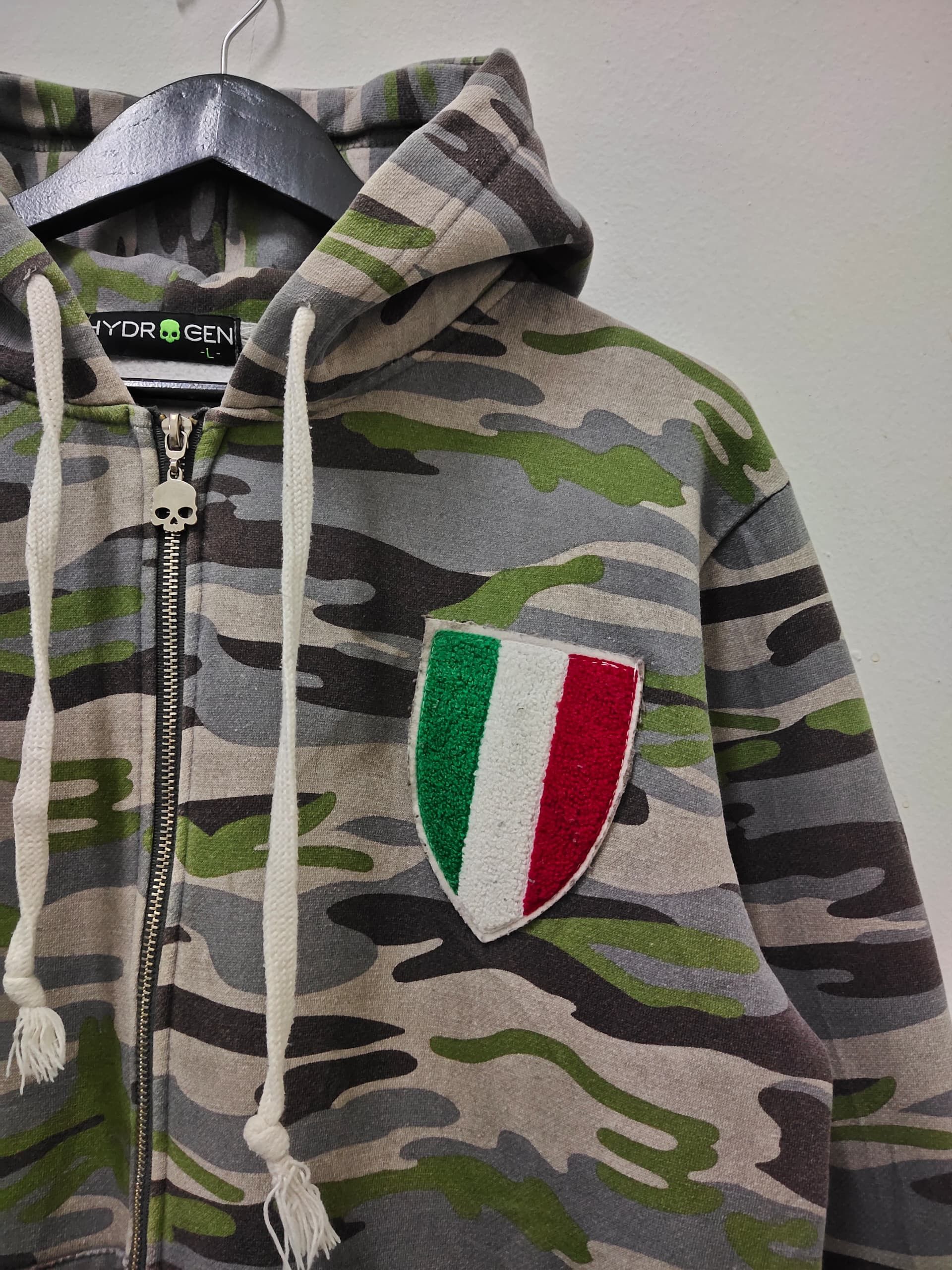 HYDROGEN Hydrogen Hoodie Camo army design streetwear ziper Size US L / EU 52-54 / 3 - 7 Thumbnail