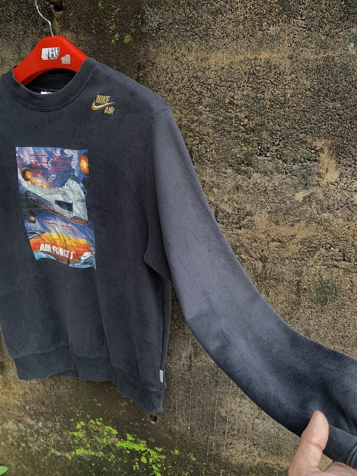 Nike × Vintage Y2K NIKE AIR SWEATSHIRT RARE DESIGN OVERALL FADED Size US L / EU 52-54 / 3 - 5 Thumbnail