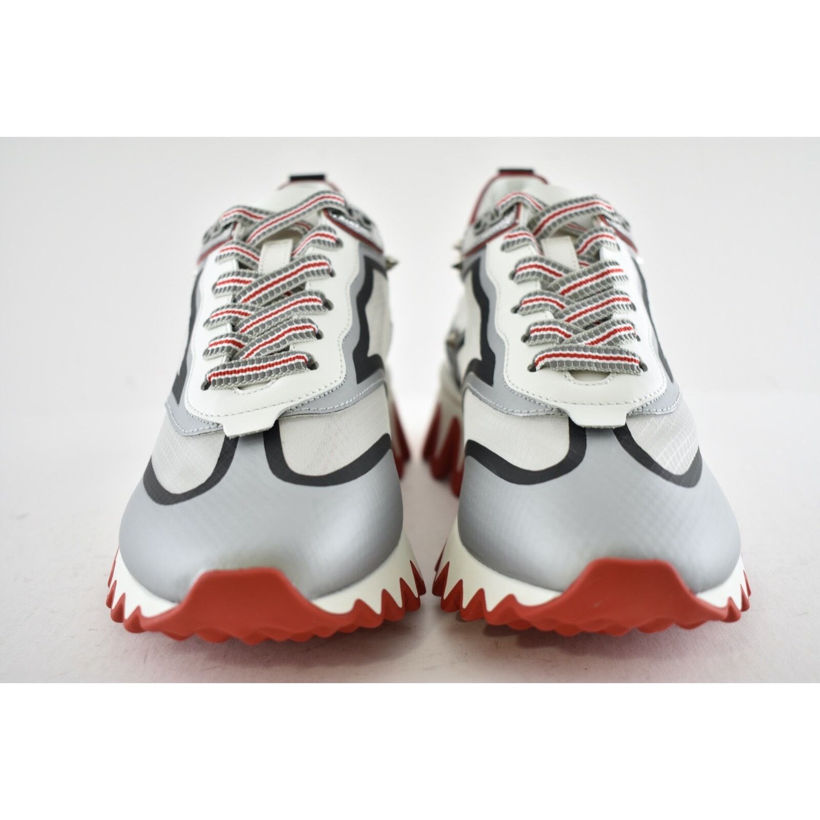 Christian Louboutin Sharkina Flat Silver Black Red Platform Low Top Sneaker 36.5 Size US 6.5 / IT 36.5 - 5 Thumbnail