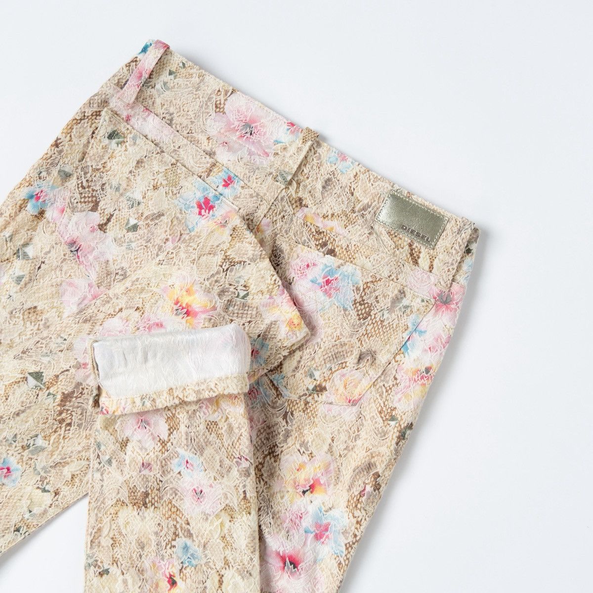 Diesel Diesel Grupeen J Floral Jeans Super Slim Skinny Multicolor Size 27" / US 4 / IT 40 - 4 Thumbnail