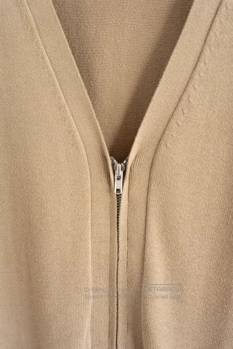 Yohji Yamamoto YOHJI YAMAMOTO Camel Color Zipper Knit Cardigan Size US L / EU 52-54 / 3 - 3 Thumbnail
