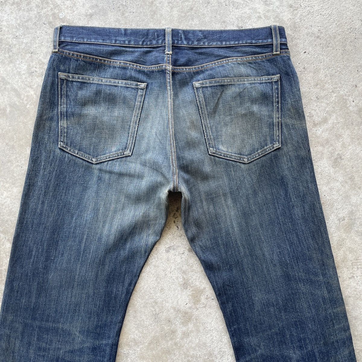 Japanese Brand Rusty🔥 Vintage Japanese Faded Distressed Denim Jeans Pants Size US 37 - 10 Thumbnail