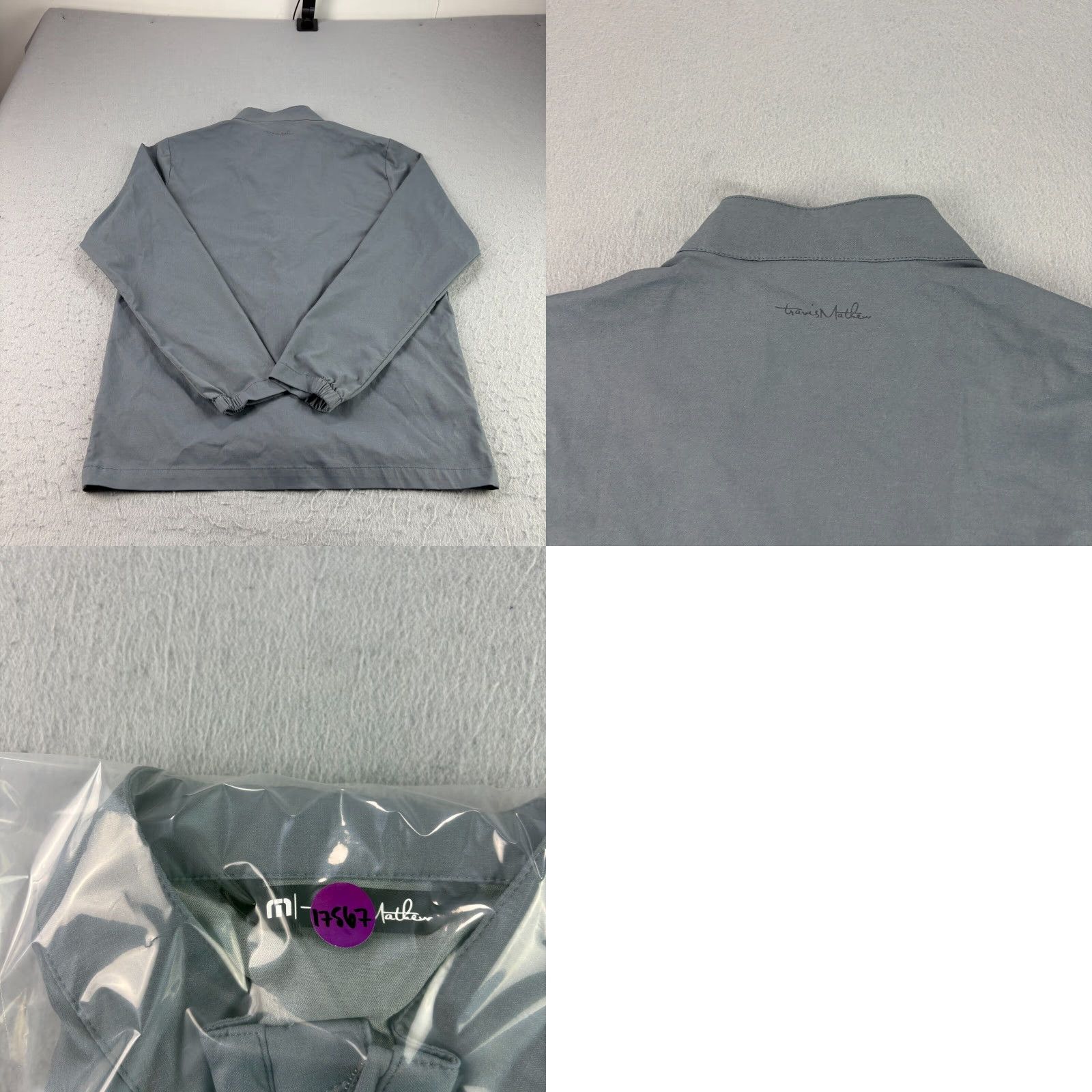 TravisMathew Travis Mathew Jacket Men M Gray Surfside Full Zip Golf Performance Wicking Size US M / EU 48-50 / 2 - 8 Thumbnail
