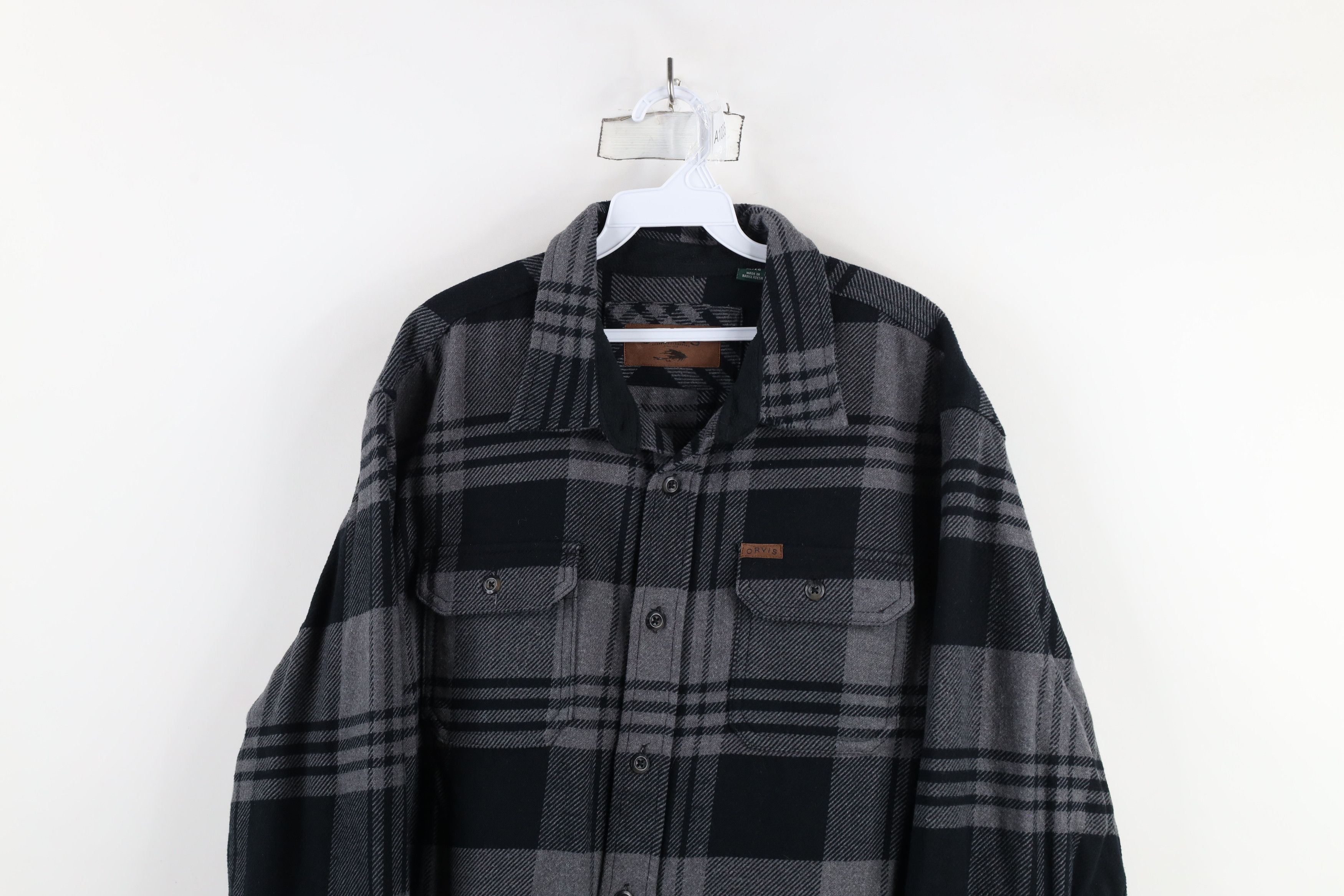 Orvis × Vintage Vintage Orvis Flannel Button Shirt Jacket Shacket Plaid Size US XL / EU 56 / 4 - 2 Thumbnail