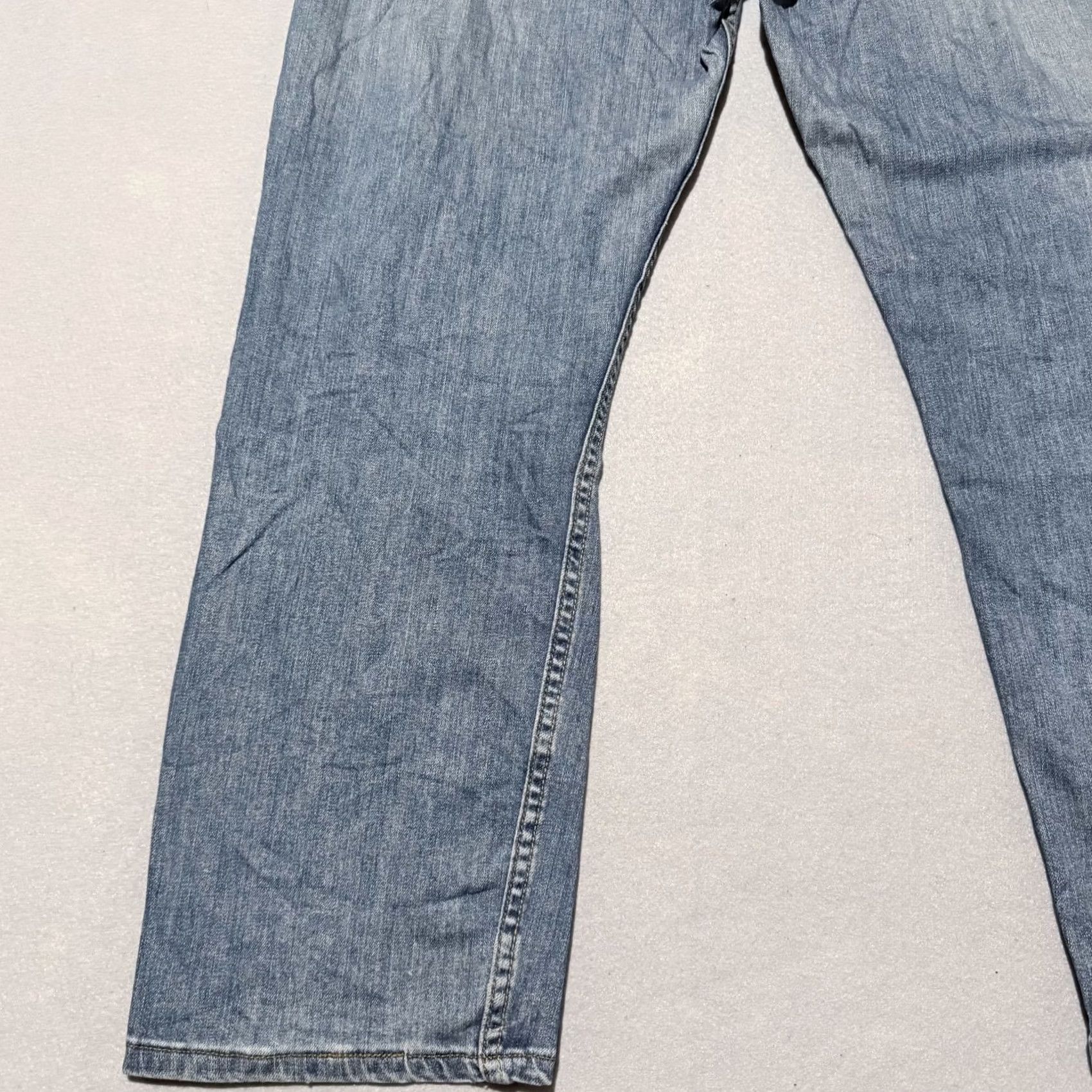 Lee Lee Jeans Men Blue Denim Stretch Mid Rise Classic Straight Zip Fly 38x30 Size US 38 / EU 54 - 6 Thumbnail