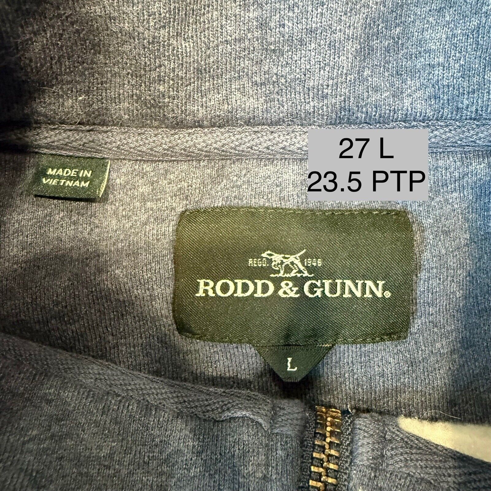 Rodd & Gunn Rodd & Gunn 1/4 Zip Fleece Pullover Large Blue Casual Size US L / EU 52-54 / 3 - 7 Thumbnail