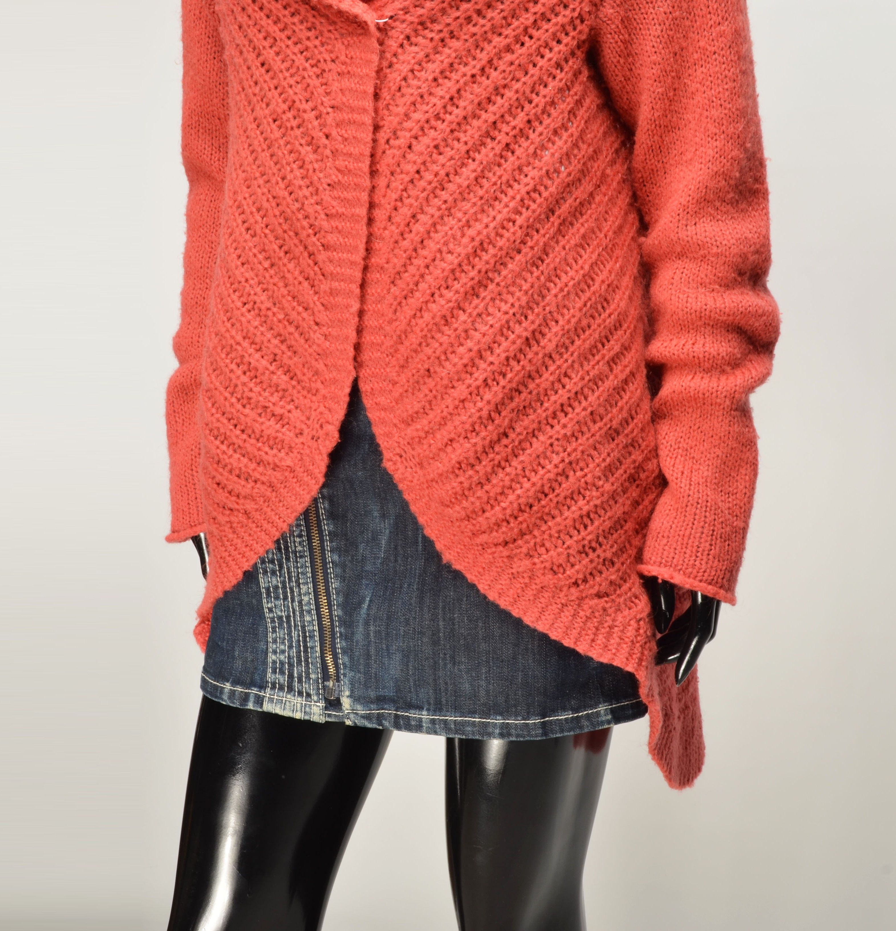 Alexander McQueen Vintage Alexander McQueen Chunky Knit Open Front Cardigan Size S / US 4 / IT 40 - 3 Thumbnail