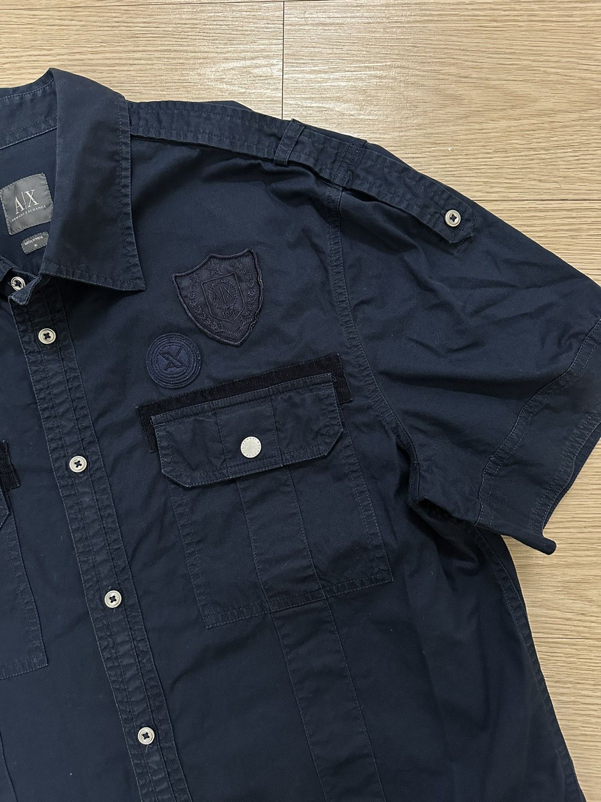 Armani Exchange × Beauty Beast Rare And Beautiful Armani Exchange Double Pocket Work Shirt Size US XL / EU 56 / 4 - 5 Thumbnail