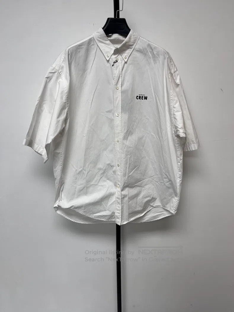 Balenciaga Balenciaga Letter Printed White Shirt Size XS / US 0-2 / IT 36-38 - 2 Thumbnail