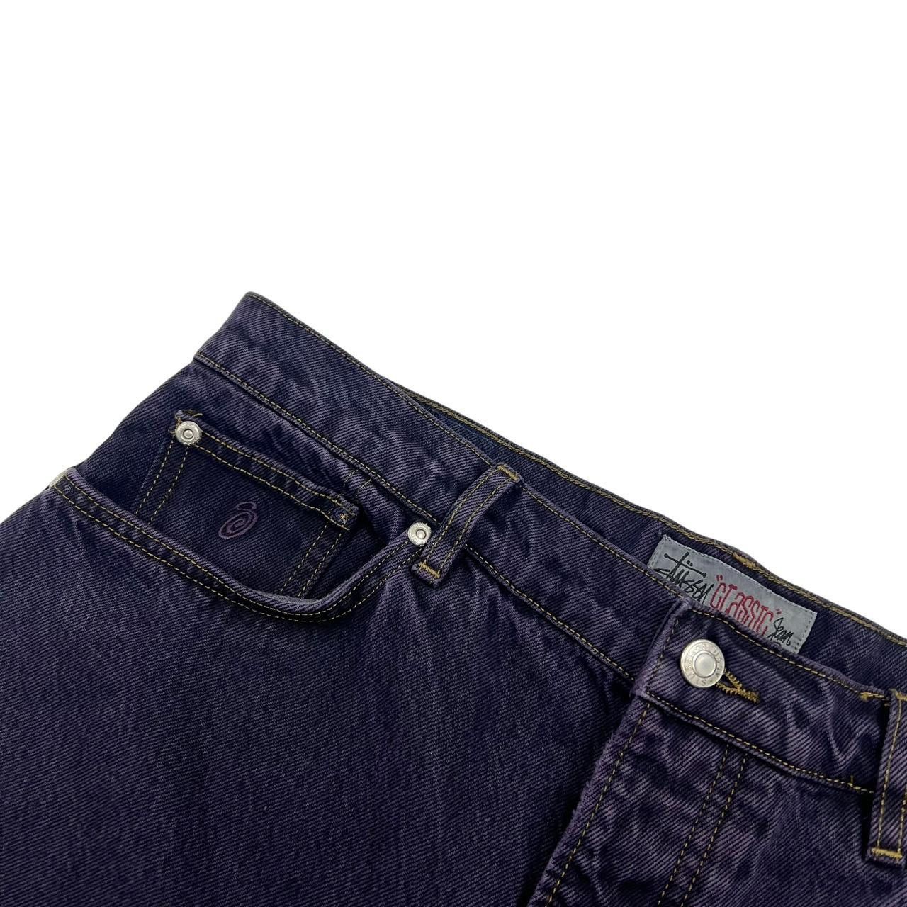 Stussy Stussy “classic” Purple / Indigo Jeans - Waist: 35” Size US 35 - 4 Thumbnail