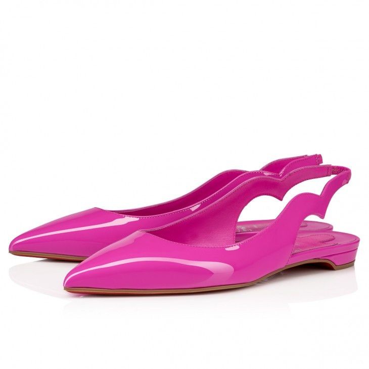 Christian Louboutin o1s1wg111224 Hot Chickita Sling Flat in Pink Size US 7.5 / IT 37.5 - 1 Thumbnail