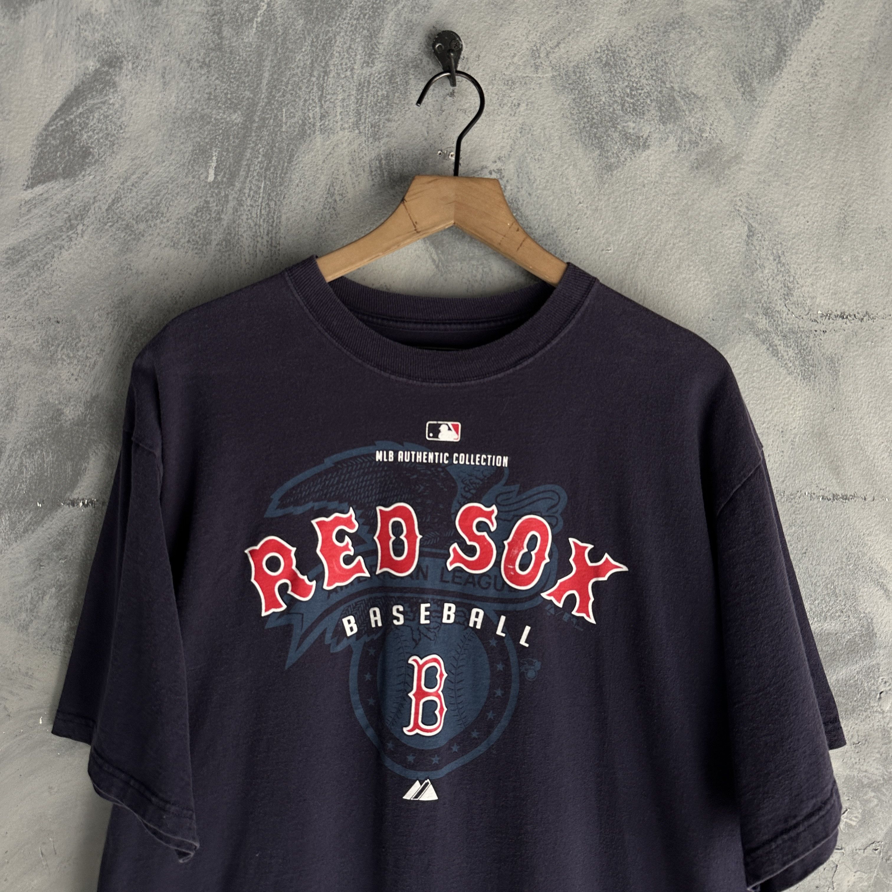 Majestic Vintage Boston Red Soxs T Shirt Mens Baseball Majestic MLB Size US L / EU 52-54 / 3 - 2 Thumbnail