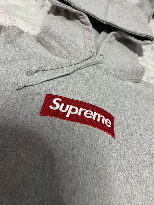 Supreme Supreme grey box logo hoodie 2015 | Grailed