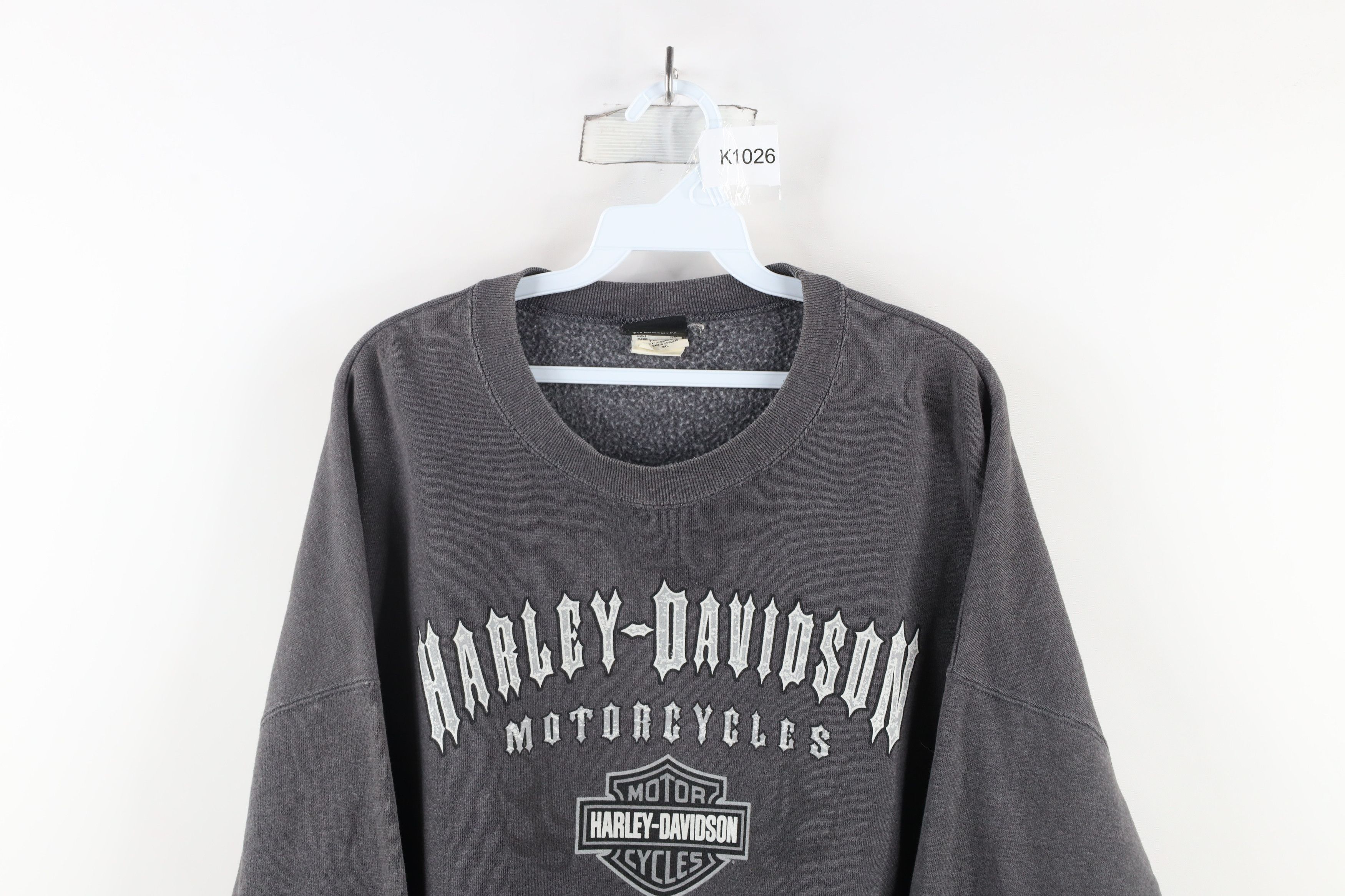 Harley Davidson Vintage Y2K 2007 Harley Davidson Out Eagle Flames Sweatshirt Size US XXL / EU 58 / 5 - 2 Thumbnail