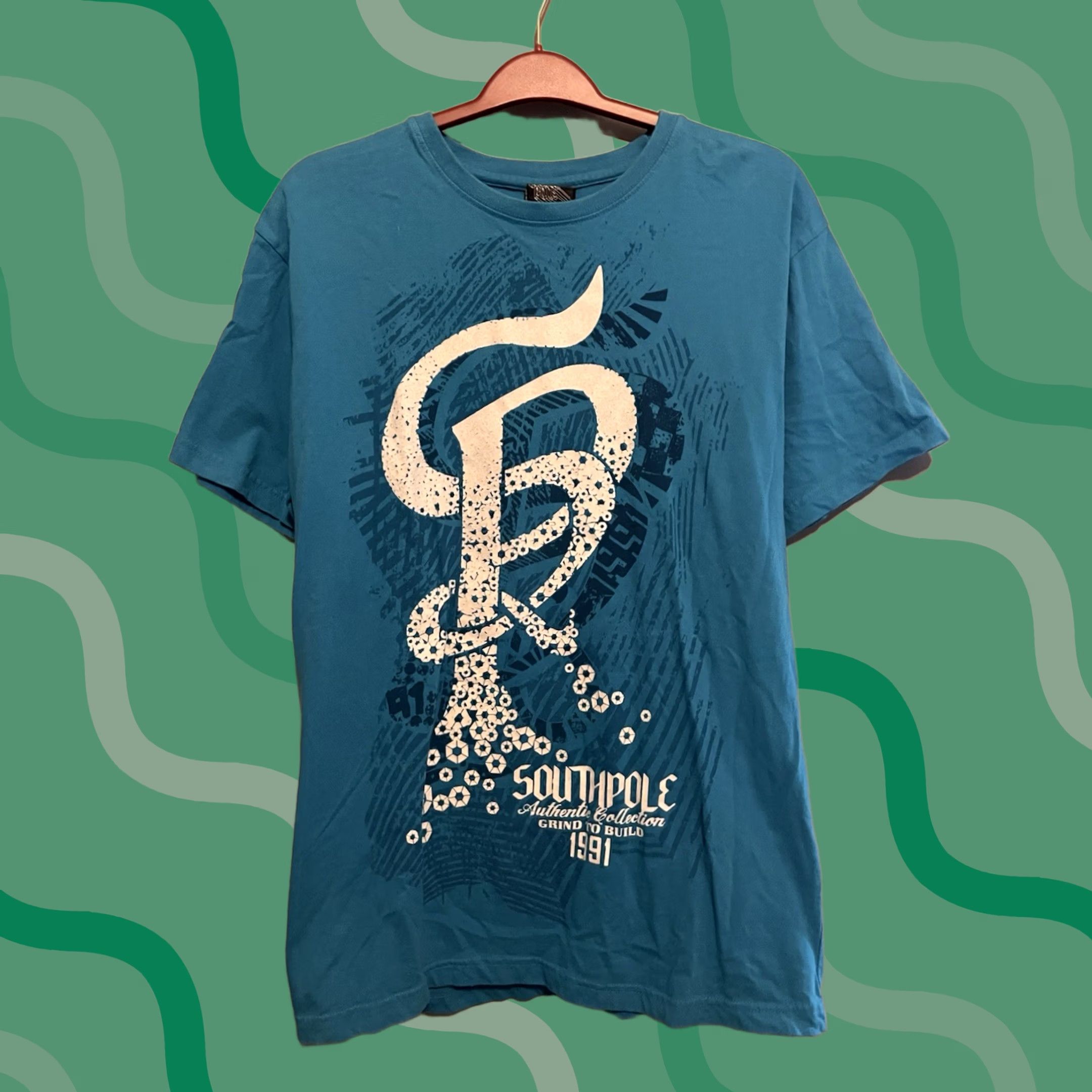 Southpole VINTAGE Southpole Graphic T-Shirt Blue 2XL Crew Neck Short Sleeve Logo Men Stylish Modern/Trendy Designer Tee Size US XXL / EU 58 / 5 - 1 Thumbnail