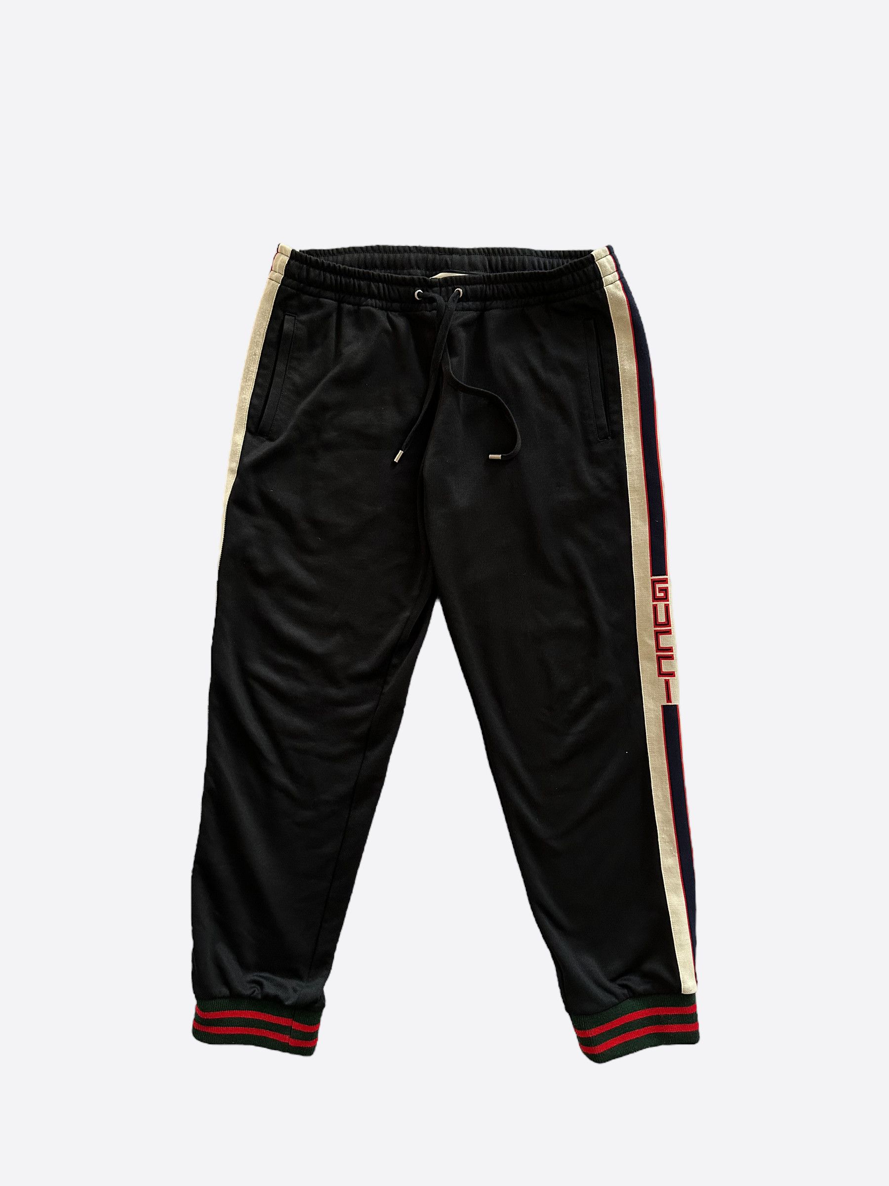 Gucci Gucci Black Logo Striped Trackpants | Grailed