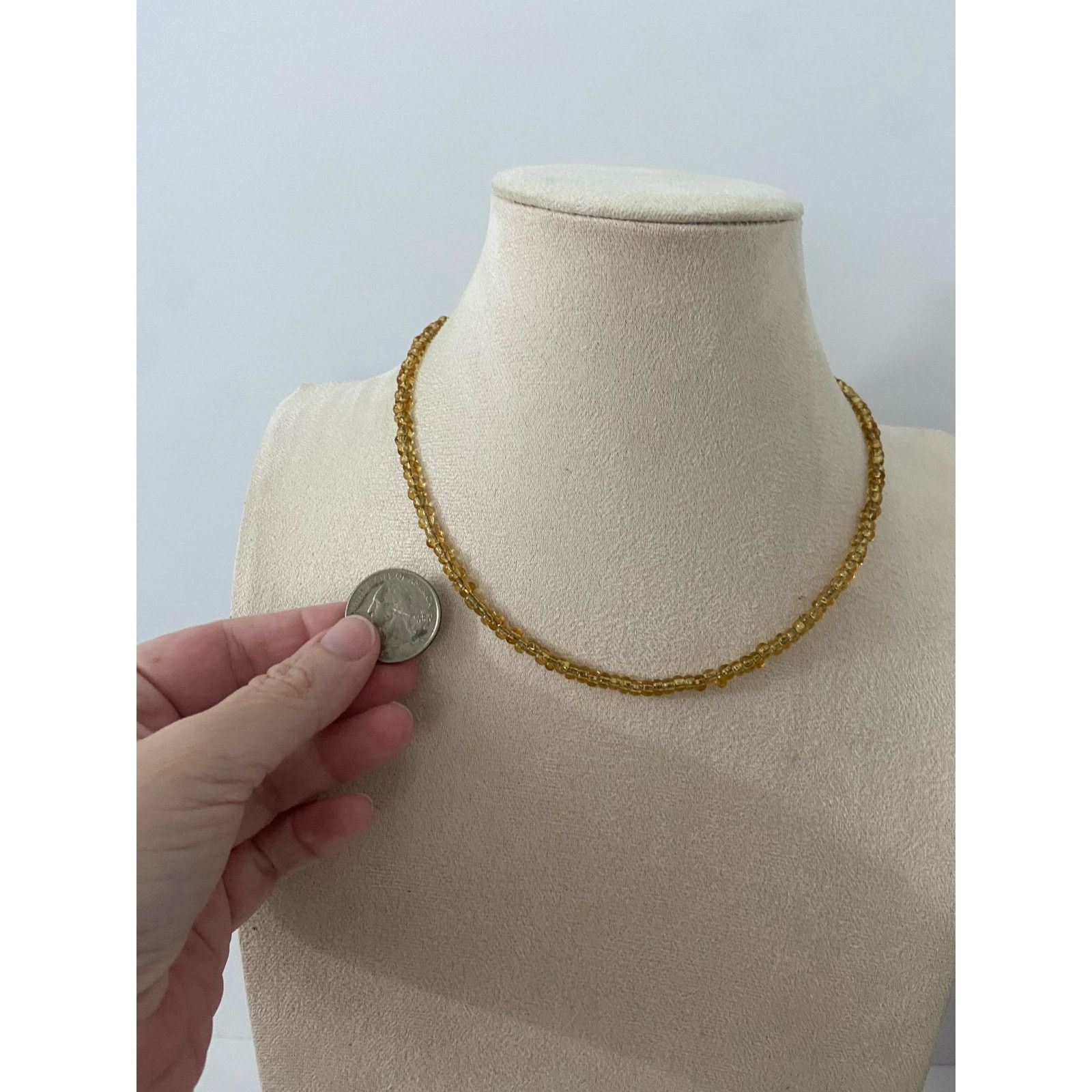 Handmade orange bead necklace Size ONE SIZE - 2 Thumbnail