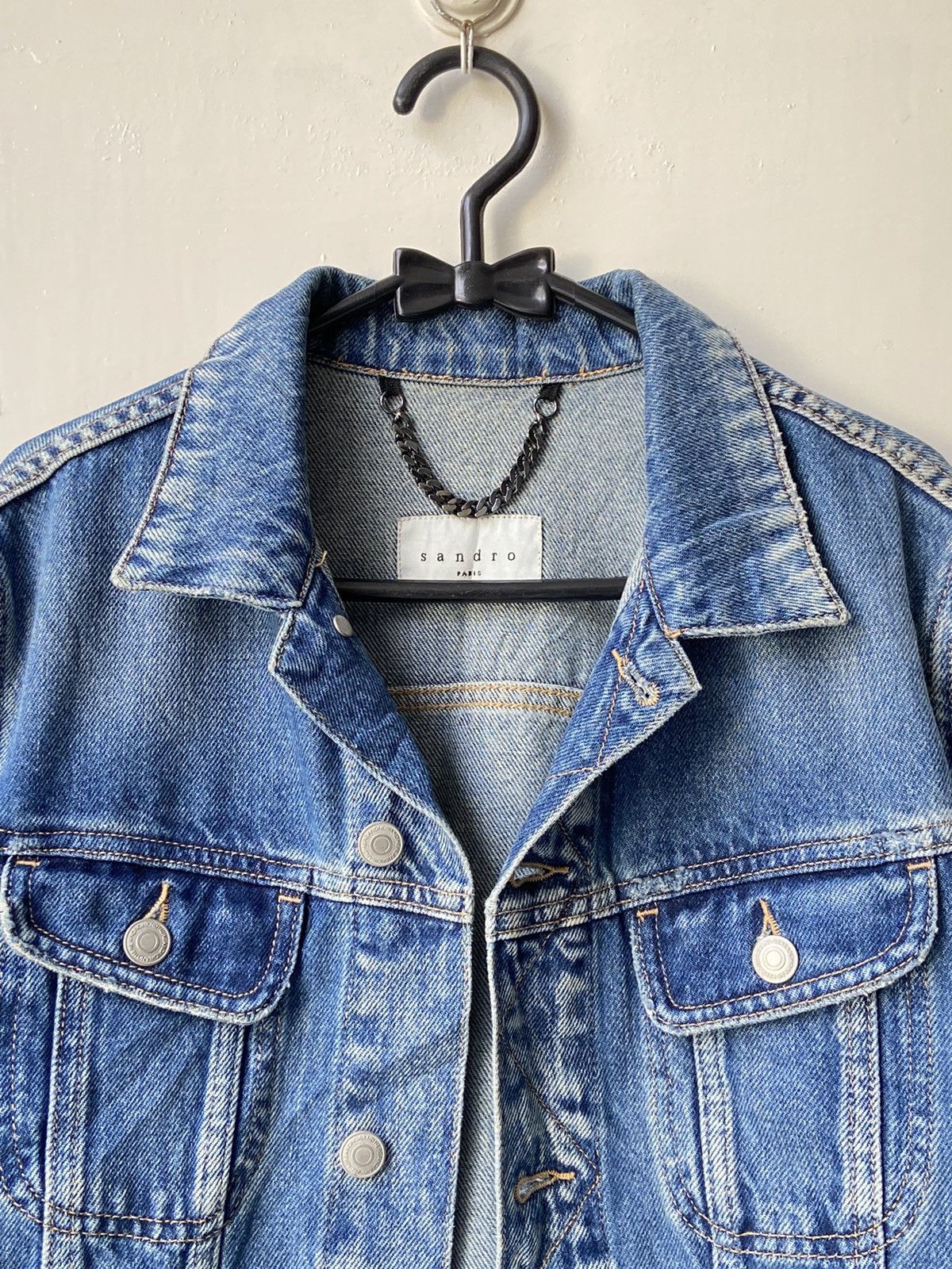Sandro SANDRO PARIS Denim Jacket Size S / US 4 / IT 40 - 3 Thumbnail