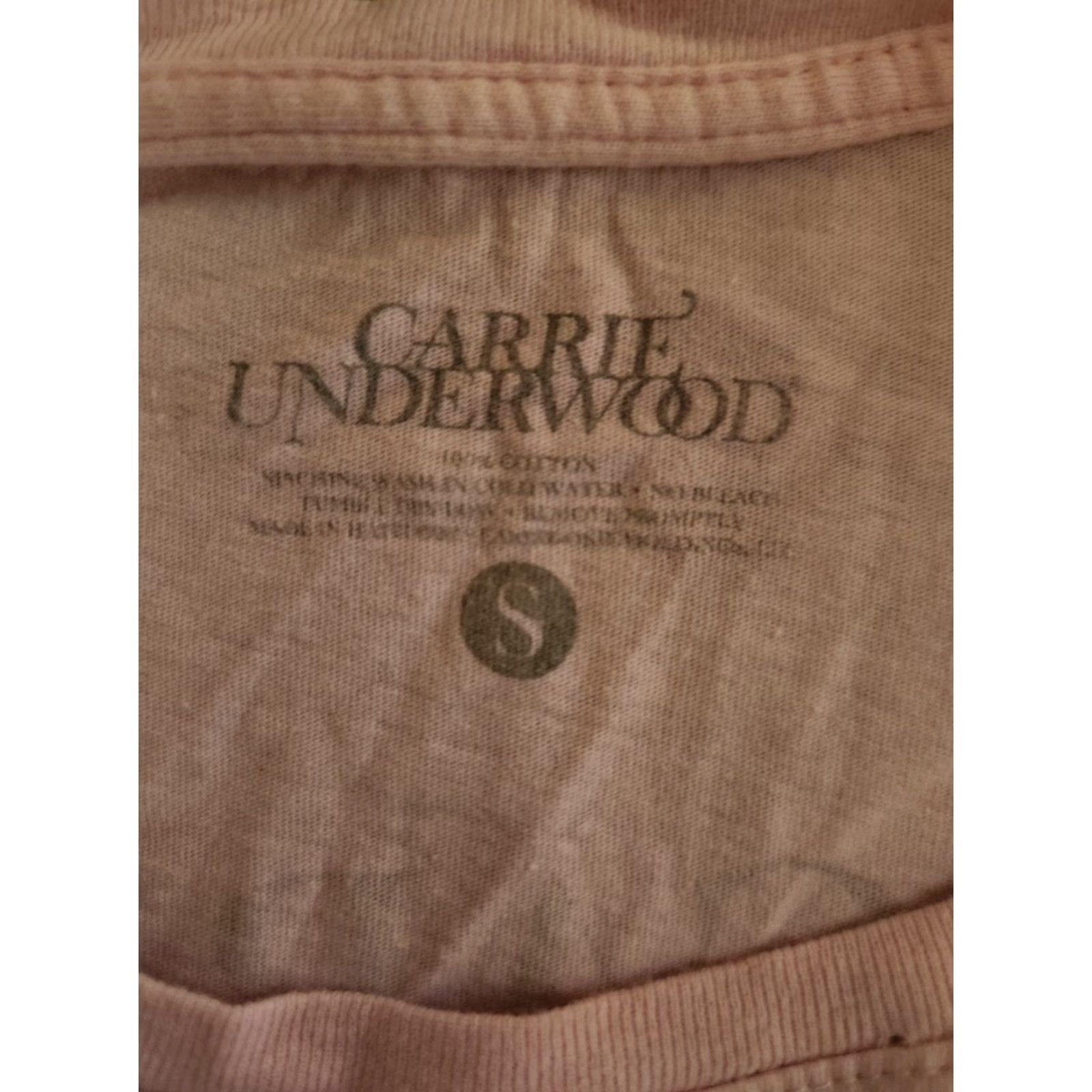 Pinko Womens Carrie Underwood Cry Pretty Tour 360 Pink T Shirt Size S Juniors Crew Neck Short Sleeve 100% Cotton Regular Basic Music Shirt Womens Size S / US 4 / IT 40 - 3 Thumbnail
