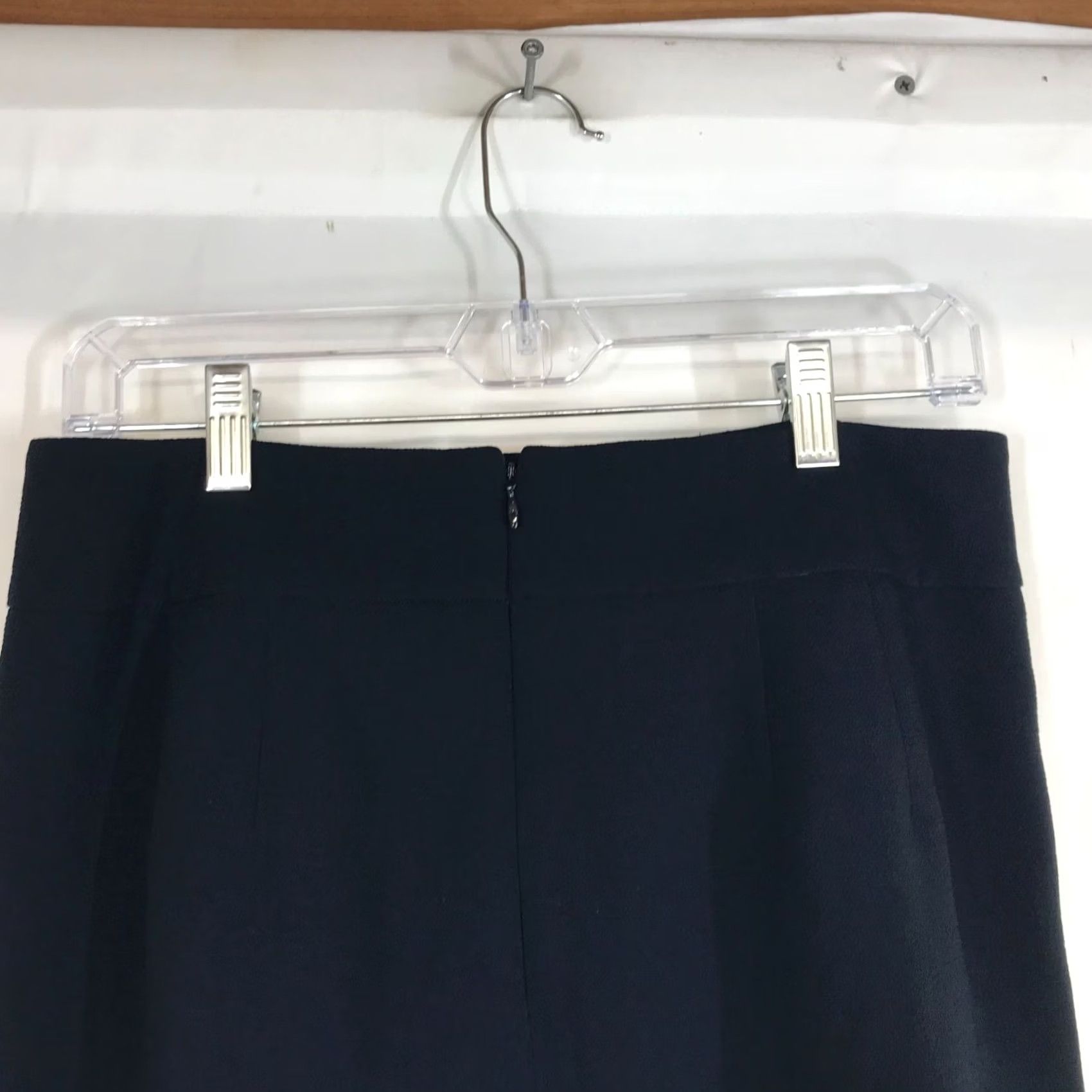 Loft LOFT - WOMEN'S 6 -NAVY 100% POLYESTER SCALLOP HEM SKIRT W/ POCKETS Size 28" / US 6 / IT 42 - 5 Thumbnail