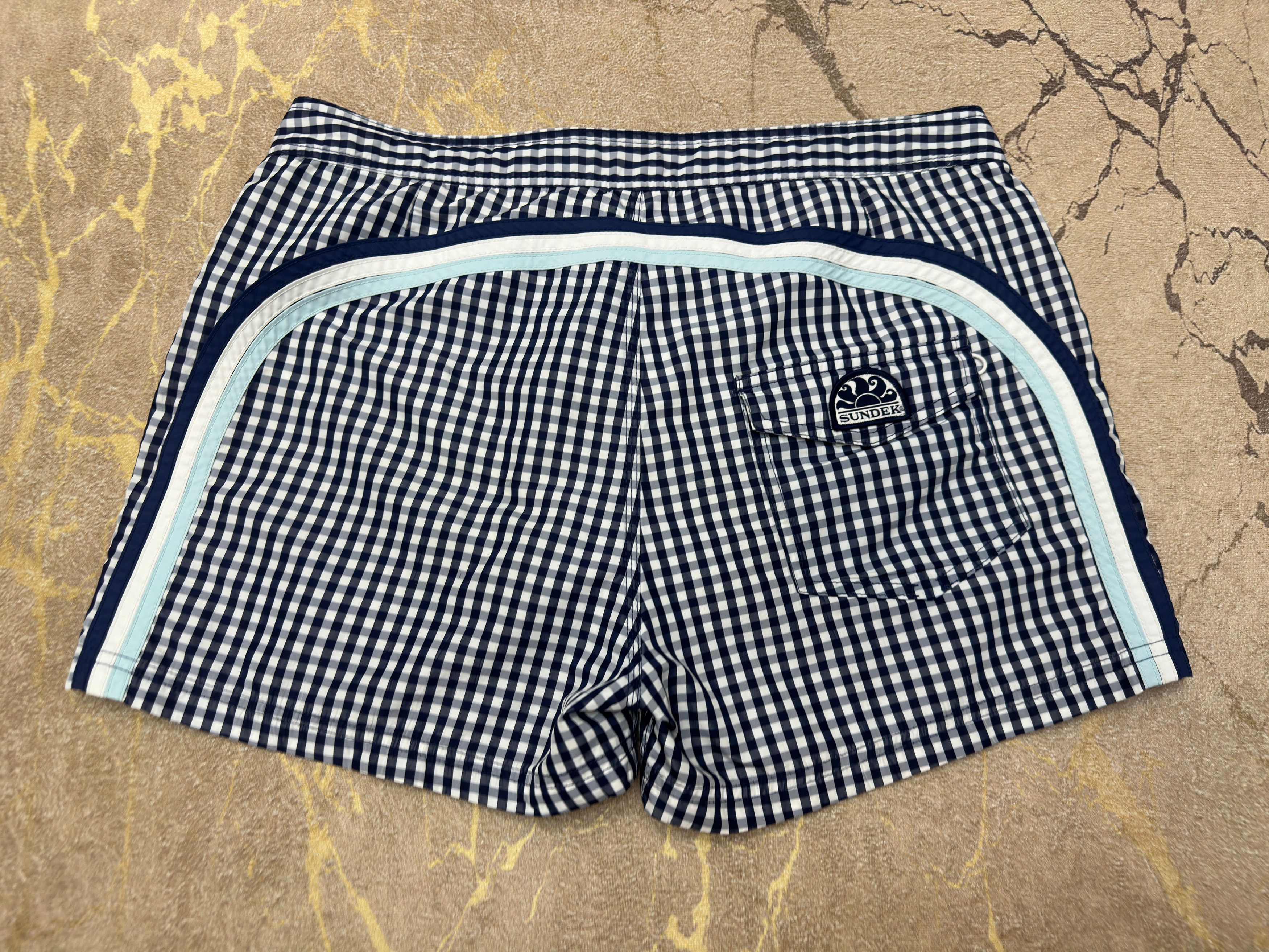Sundek Check Sundek 33 Beach Shorts Trunks Bath Suit Size 33 S M Size US 33 - 1 Thumbnail