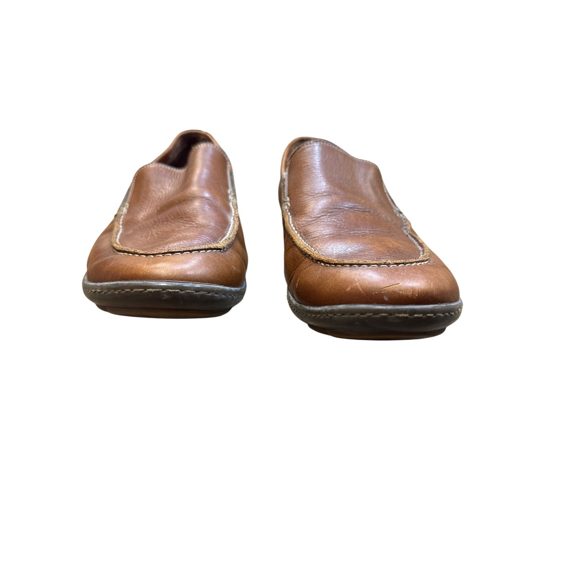 Donald Pliner Donald J. Pliner mens brown leather slip on loafer shoes 10M Size US 10 / EU 43 - 7 Thumbnail