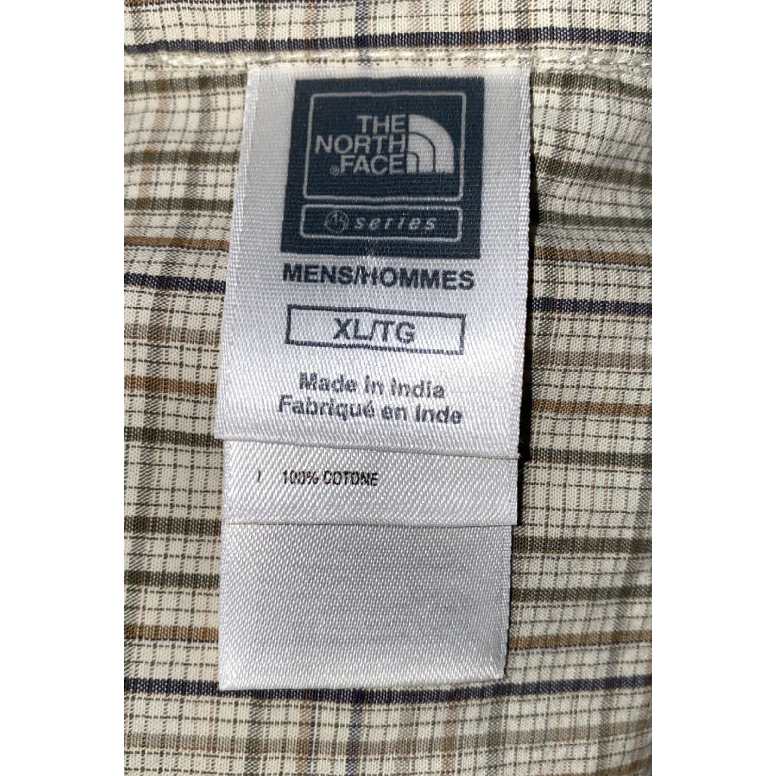 The North Face The North Face Men’s Casual Cotton Short Sleeve Check Shirt XL Beige Size US XL / EU 56 / 4 - 6 Thumbnail