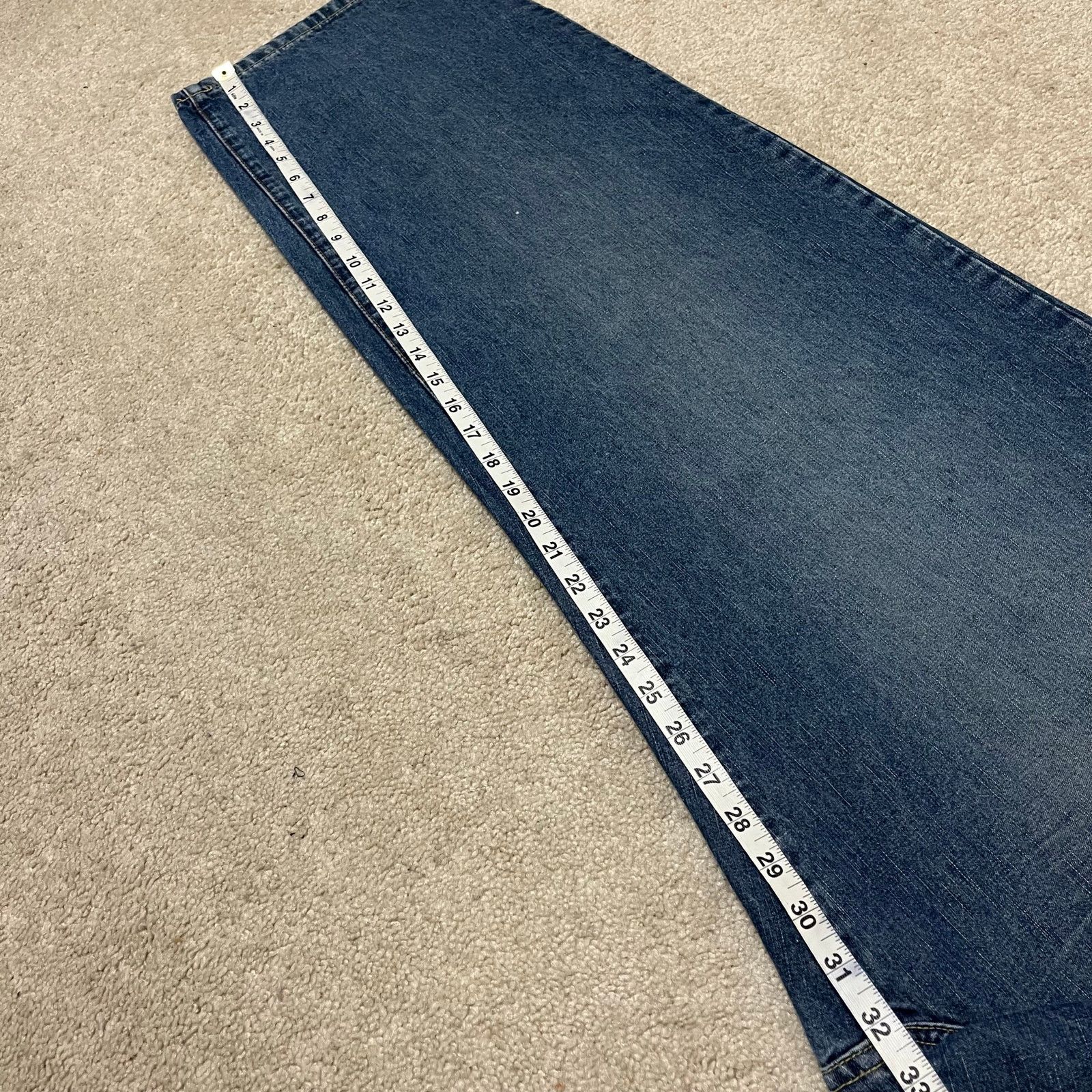 Other Brooklyn Express Y2K Baggy Skater Acid Washed Blue Jeans 34W Size US 34 / EU 50 - 7 Thumbnail