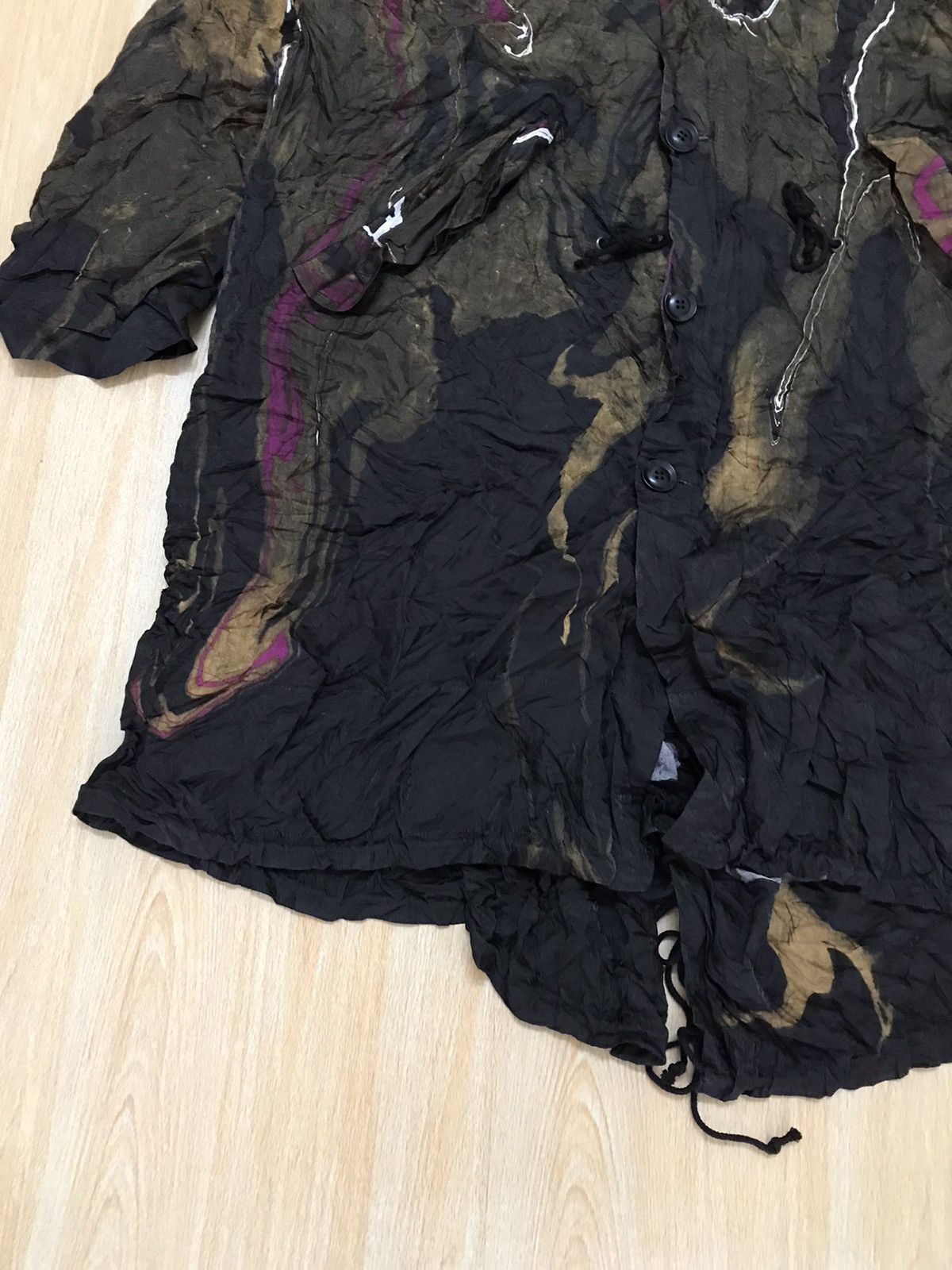 Japanese Brand × Y's × Yohji Yamamoto Y's Yohji Yamamoto Suminagashi Marble Pattern Light Jacket Size US M / EU 48-50 / 2 - 14 Thumbnail