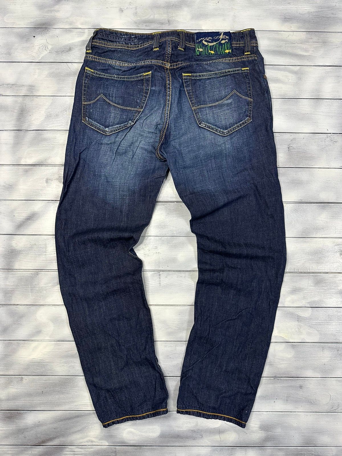 Pre-owned Jacob Cohen Denim Jeans  Sea Fish Logo Luxury In Blue