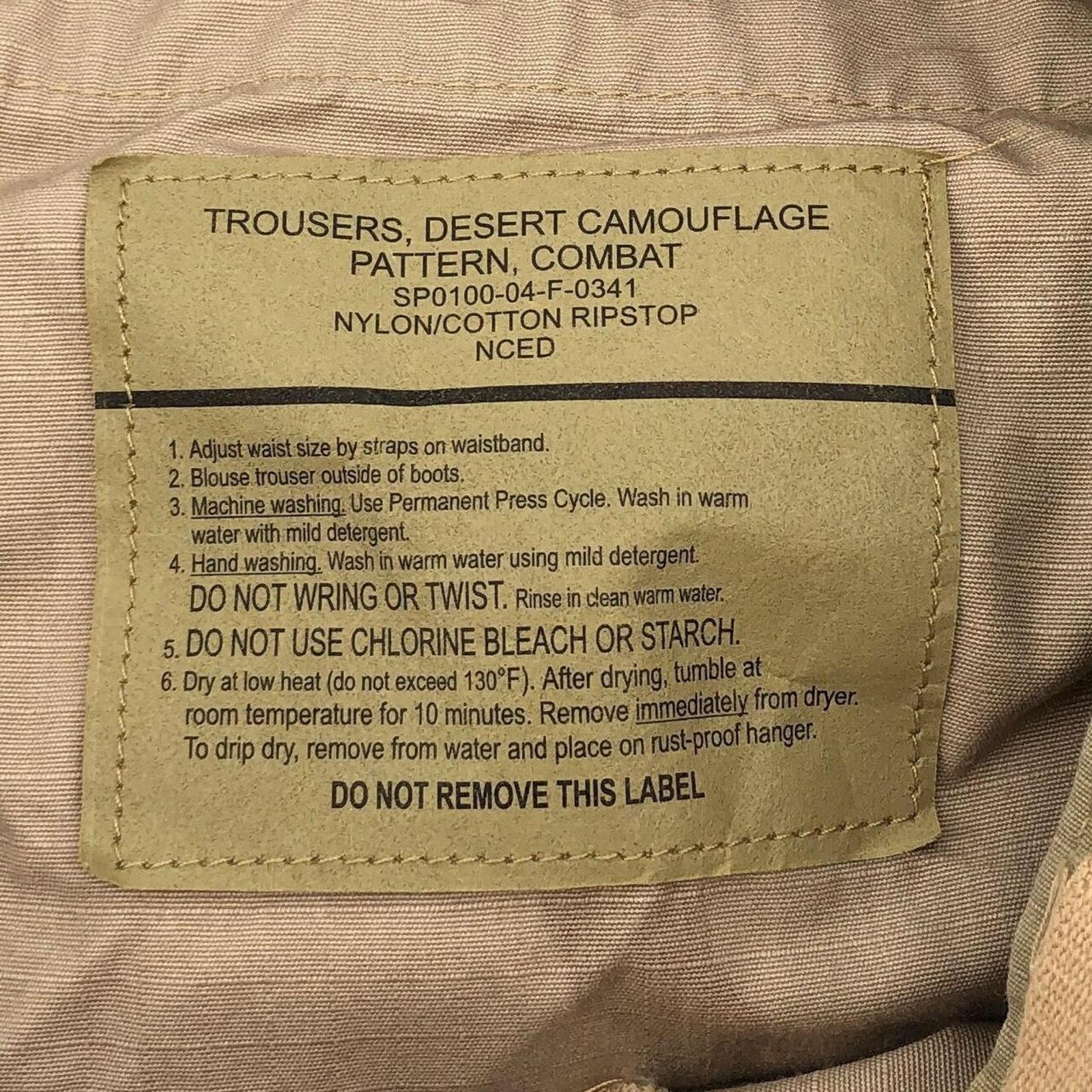 Vintage Military desert combat camouflage cargo pants Size US 35 - 4 Thumbnail