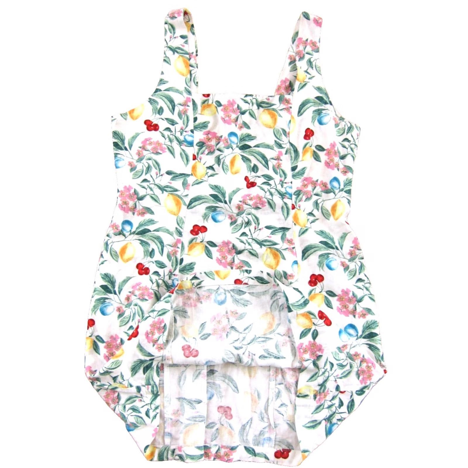 Old Navy Old Navy Linen Rayon White Green Pink Yellow Lemon Cherry Tank Sun Dress XL Size XL / US 12-14 / IT 48-50 - 3 Thumbnail
