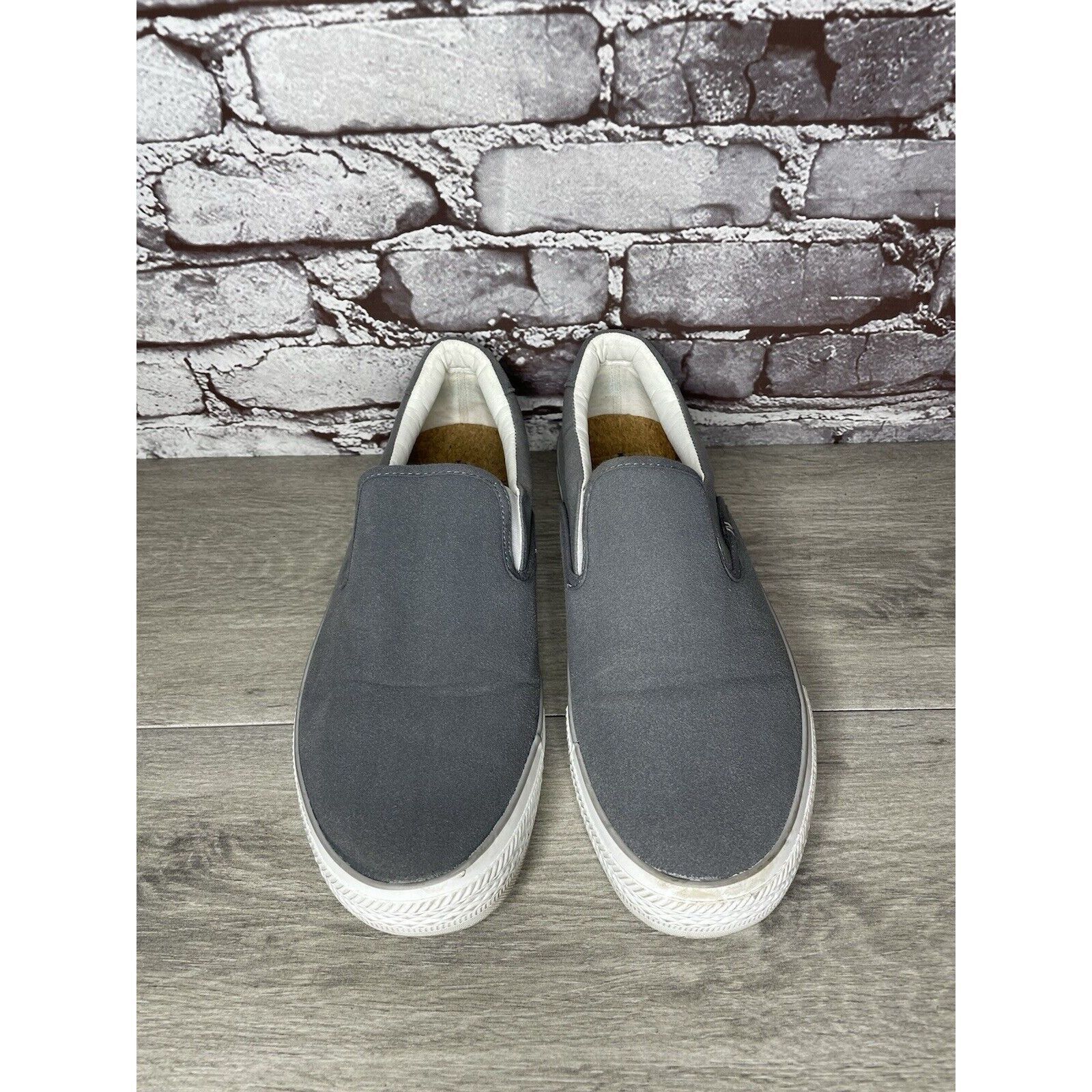 New Republic New Republic Grey Canvas Fabric Slip On Cork Sole Shoes Men’ Size US 11.5 / EU 44-45 - 11 Thumbnail