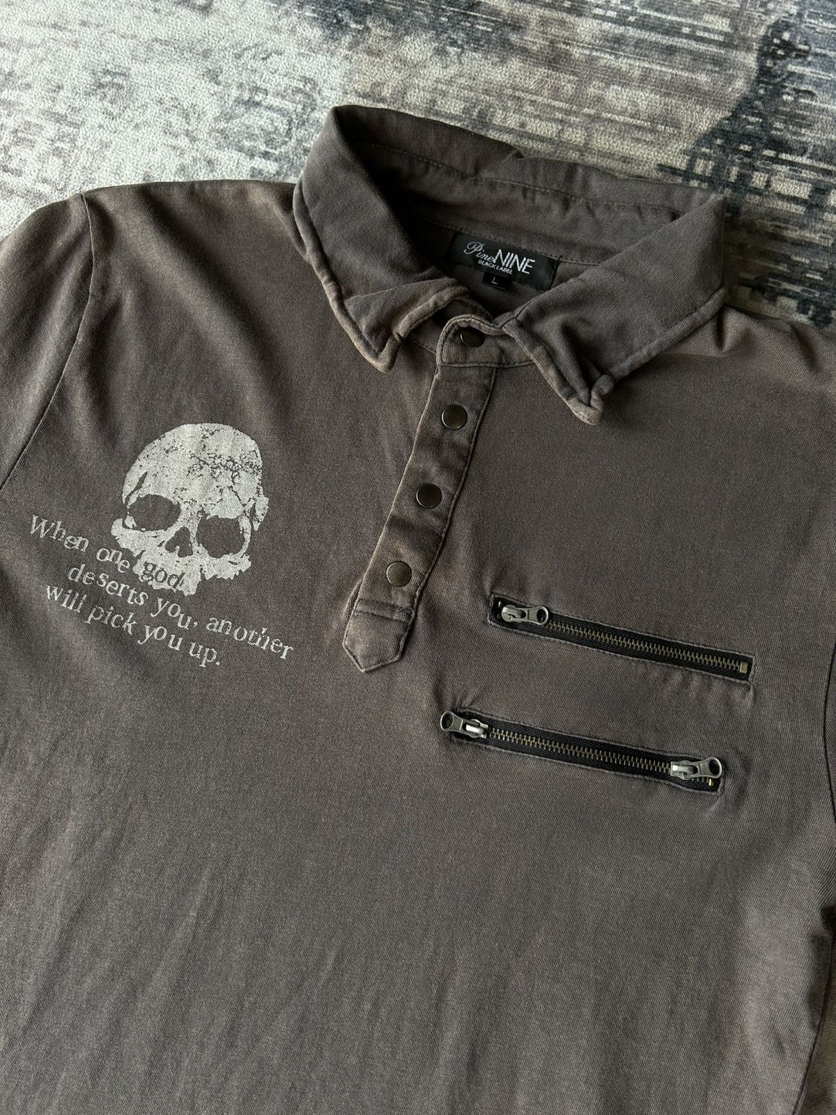 If Six Was Nine Punk Skull Zipper Collar Size US L / EU 52-54 / 3 - 1 Thumbnail